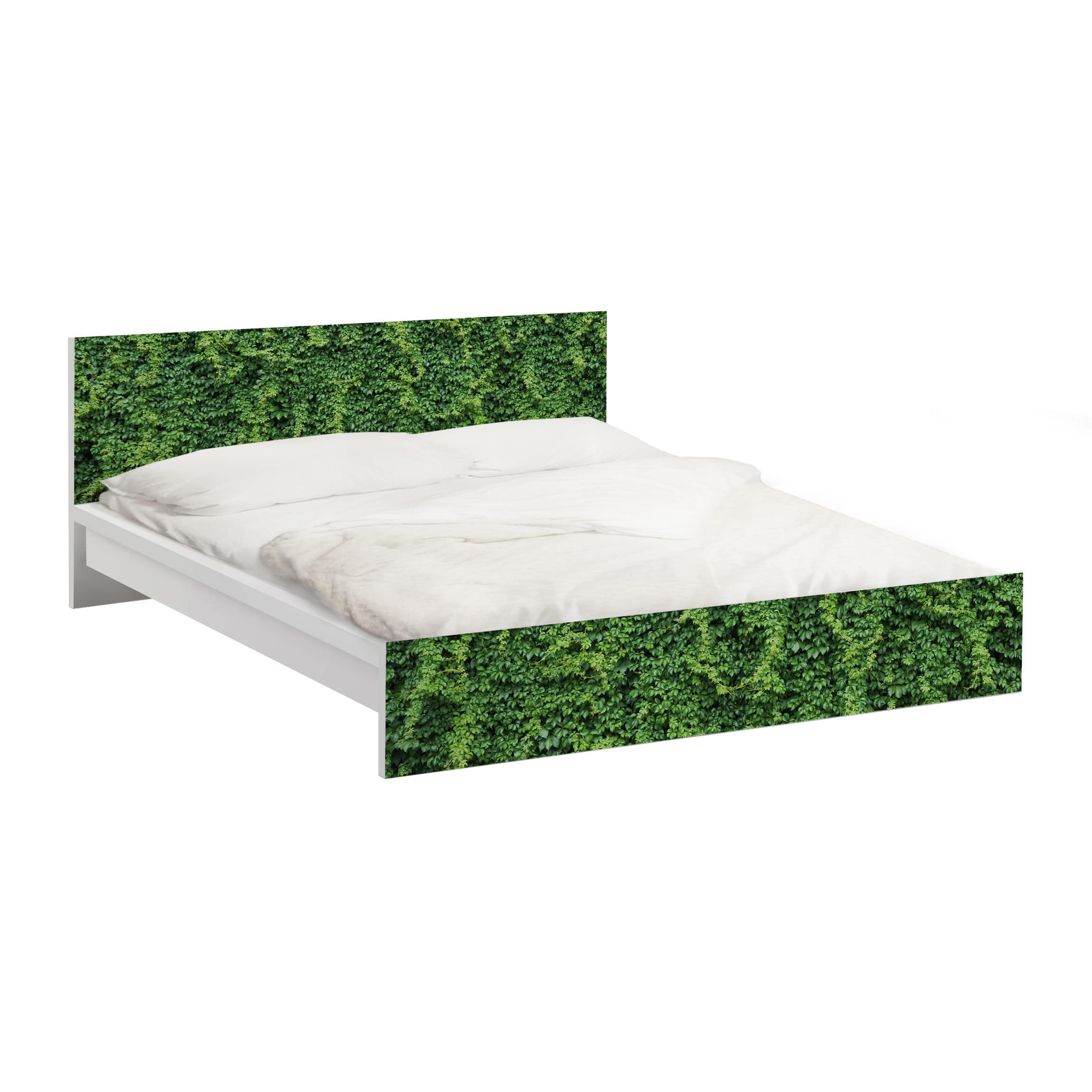 Möbelfolie für IKEA Malm Bett 140 cm Breite Efeu