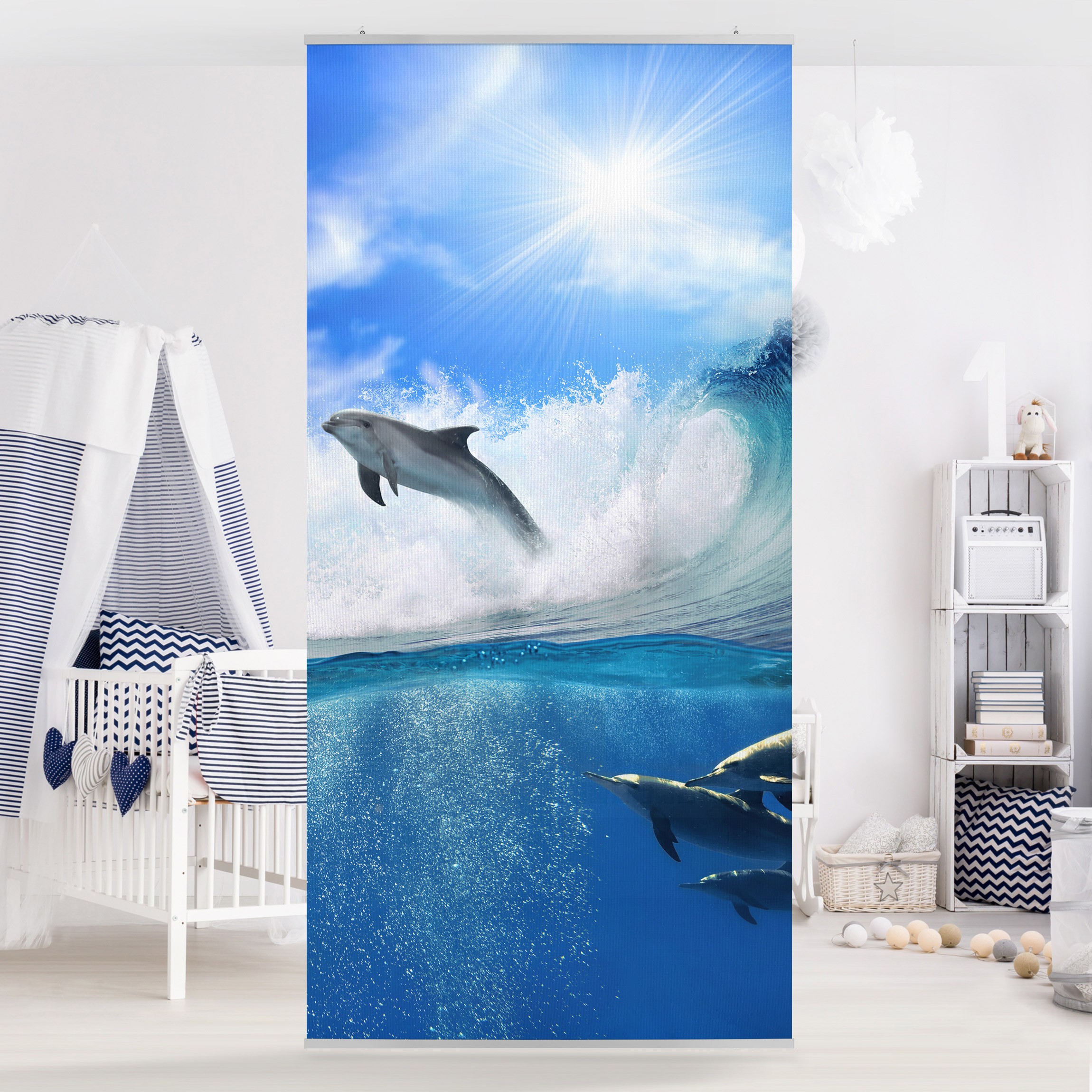 Raumteiler Playing Dolphins