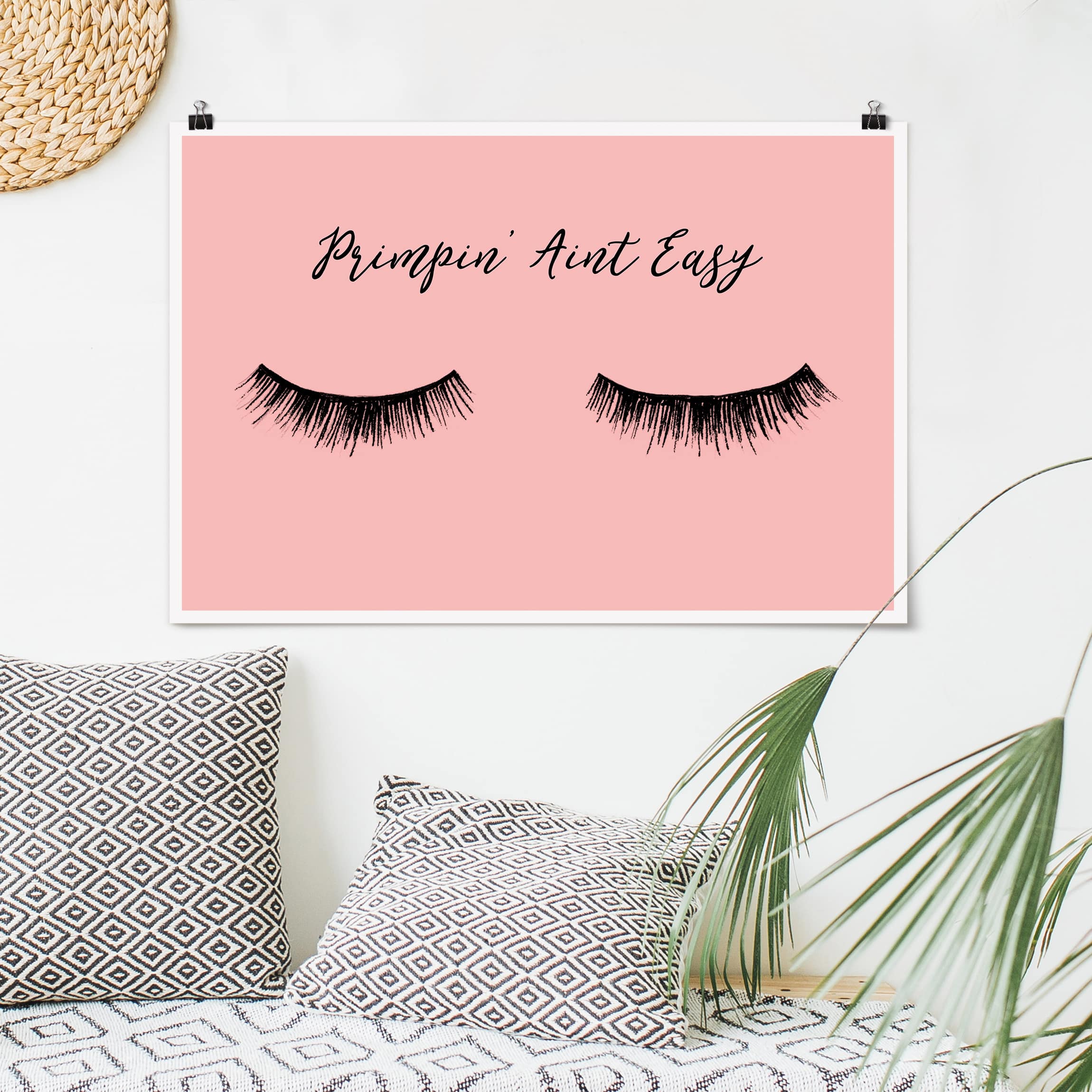 Poster - Querformat Wimpern Chat - Primpin'