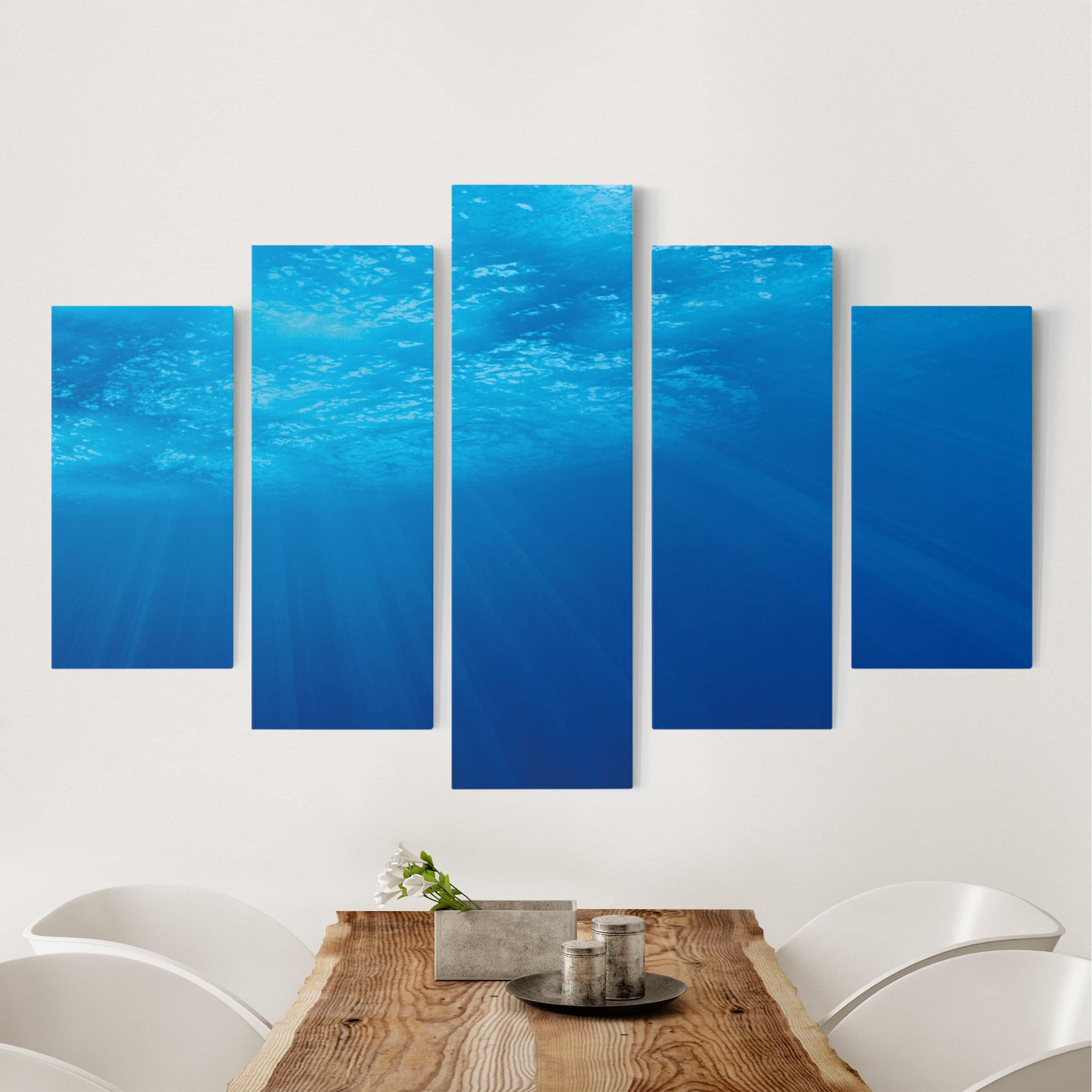 5-teiliges Leinwandbild - Querformat Arctic Sun