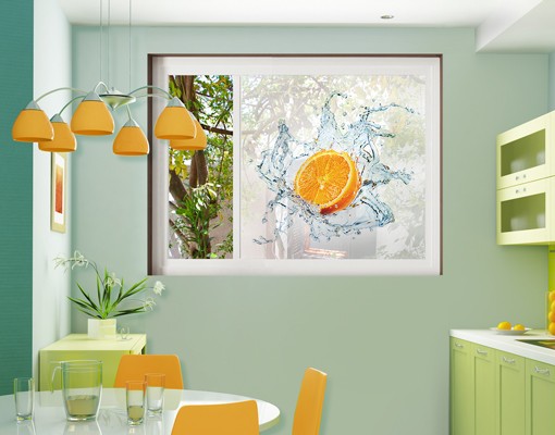 Fensterfolie Frische Orange