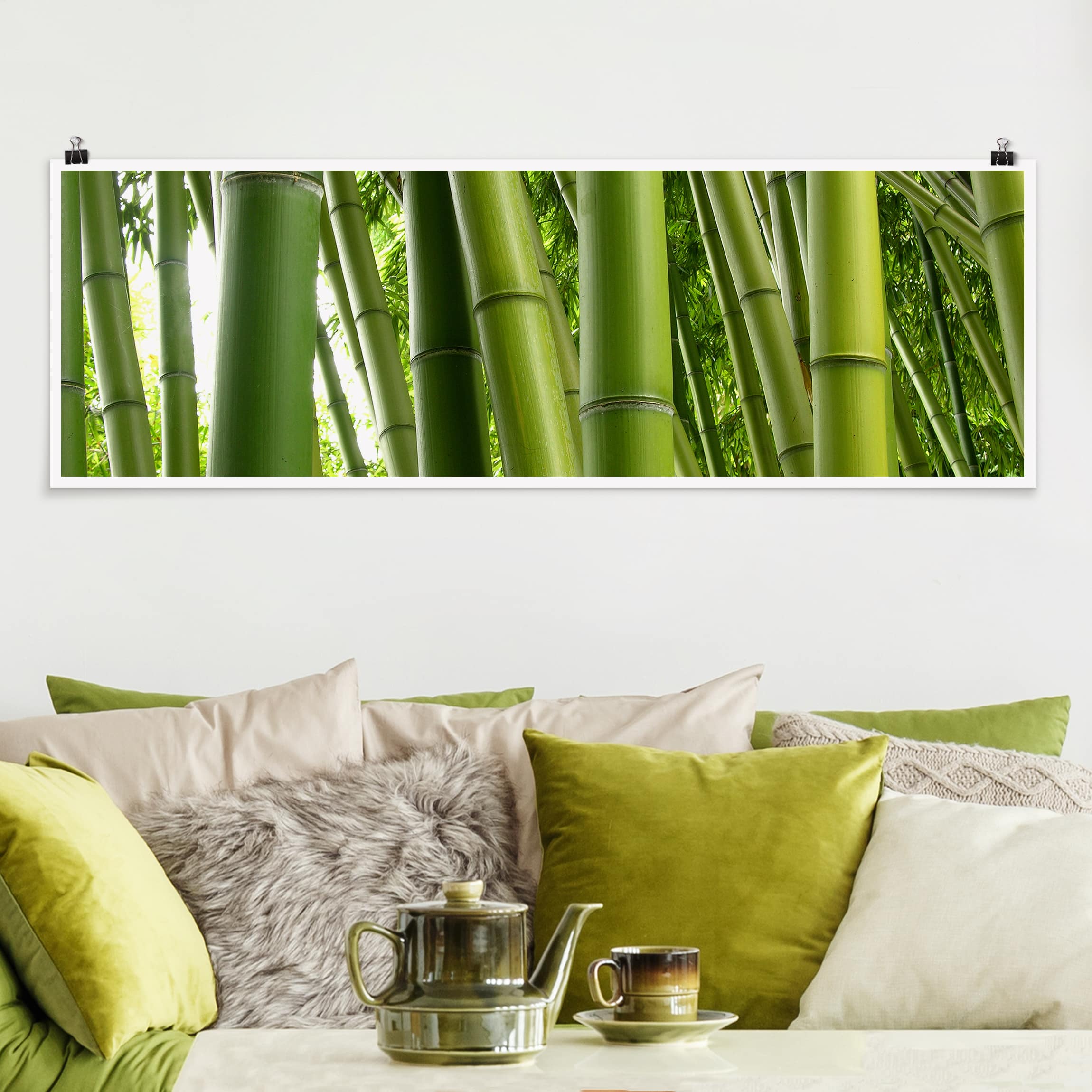 Panorama Poster Bamboo Trees