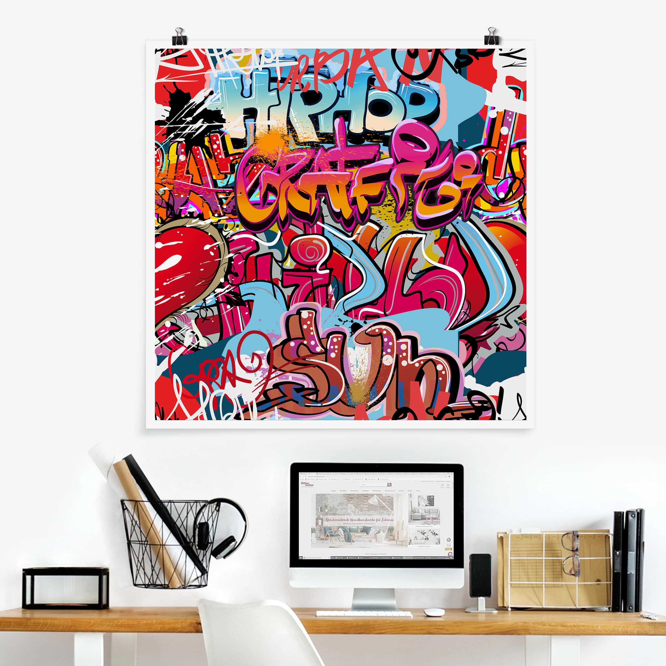 Poster - Quadrat HipHop Graffiti