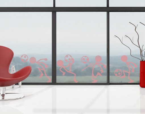 Fensteraufkleber No.RS99 Strichmännchen Fußball