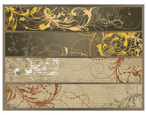 Fensterfolie Grunge Banner Assortment