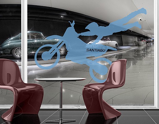 Fensteraufkleber No.RS131 Wunschtext Motocross