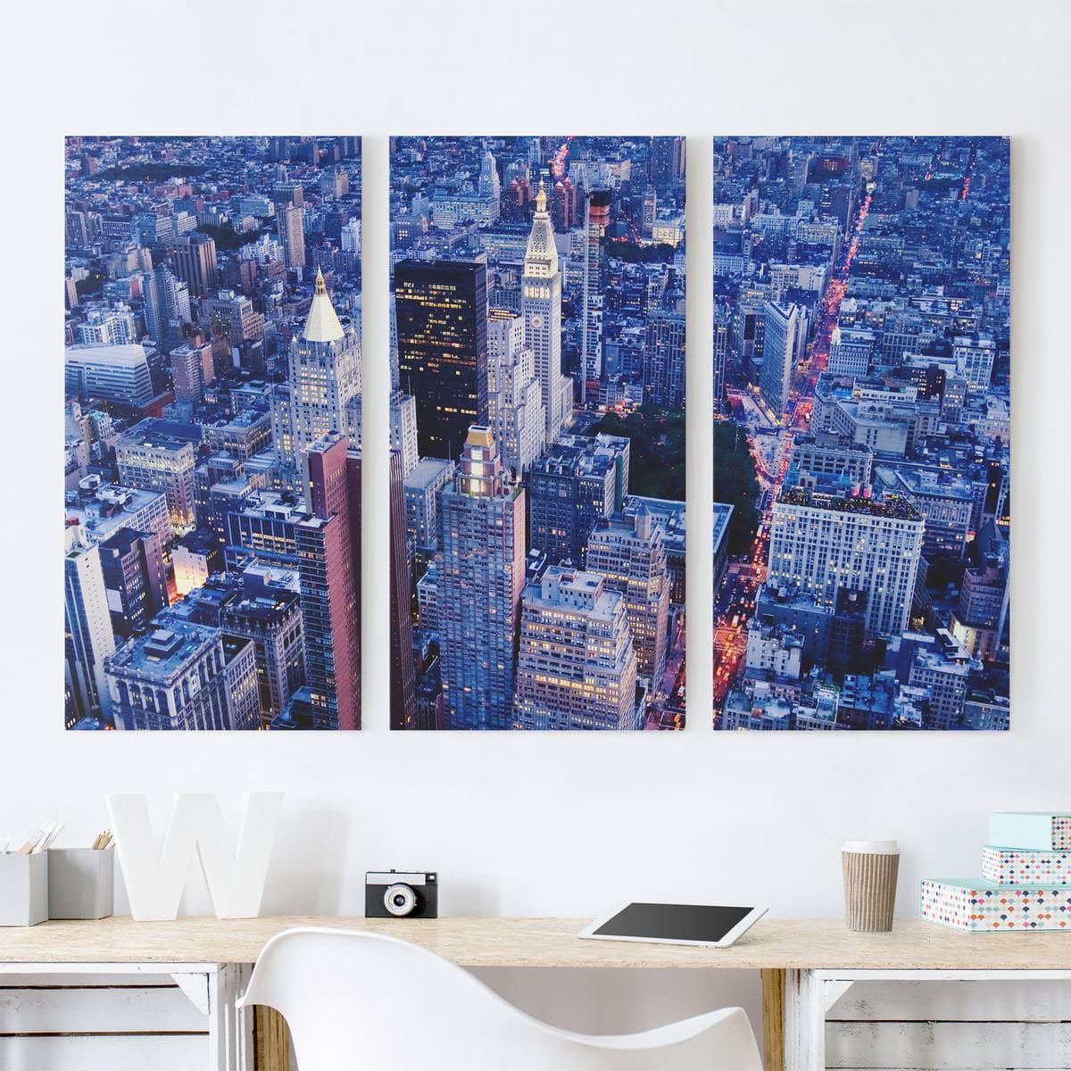 3-teiliges Leinwandbild - Querformat Big Apple