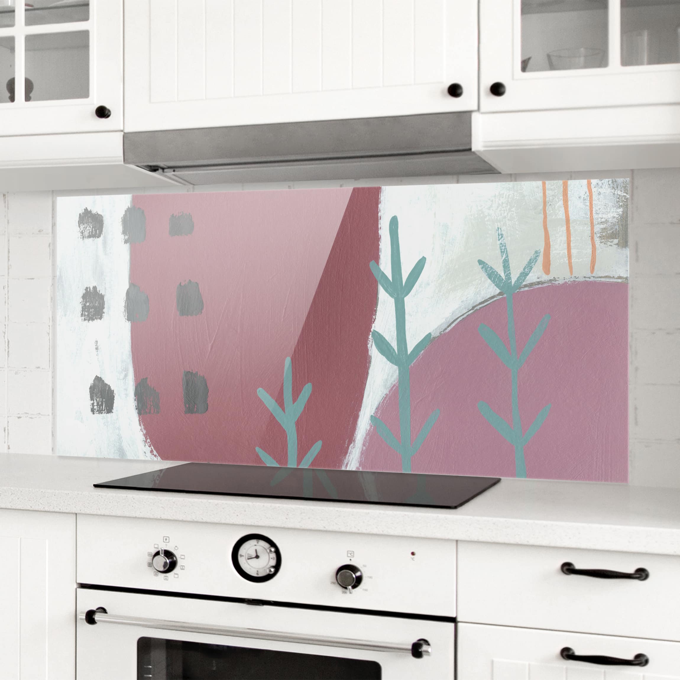 Glas Spritzschutz - Panorama Karneval der Formen in Beere III