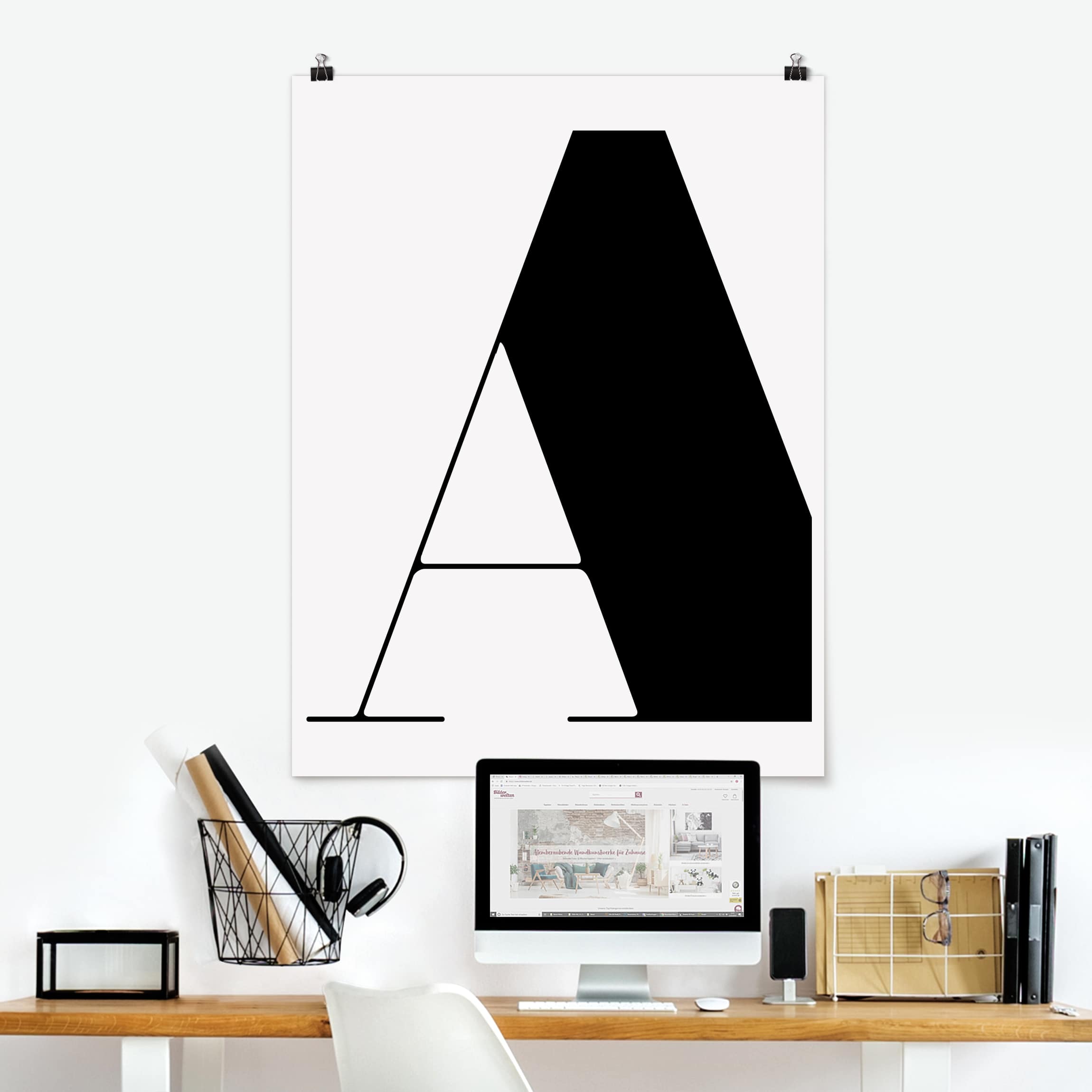 Poster - Hochformat Antiqua Letter A
