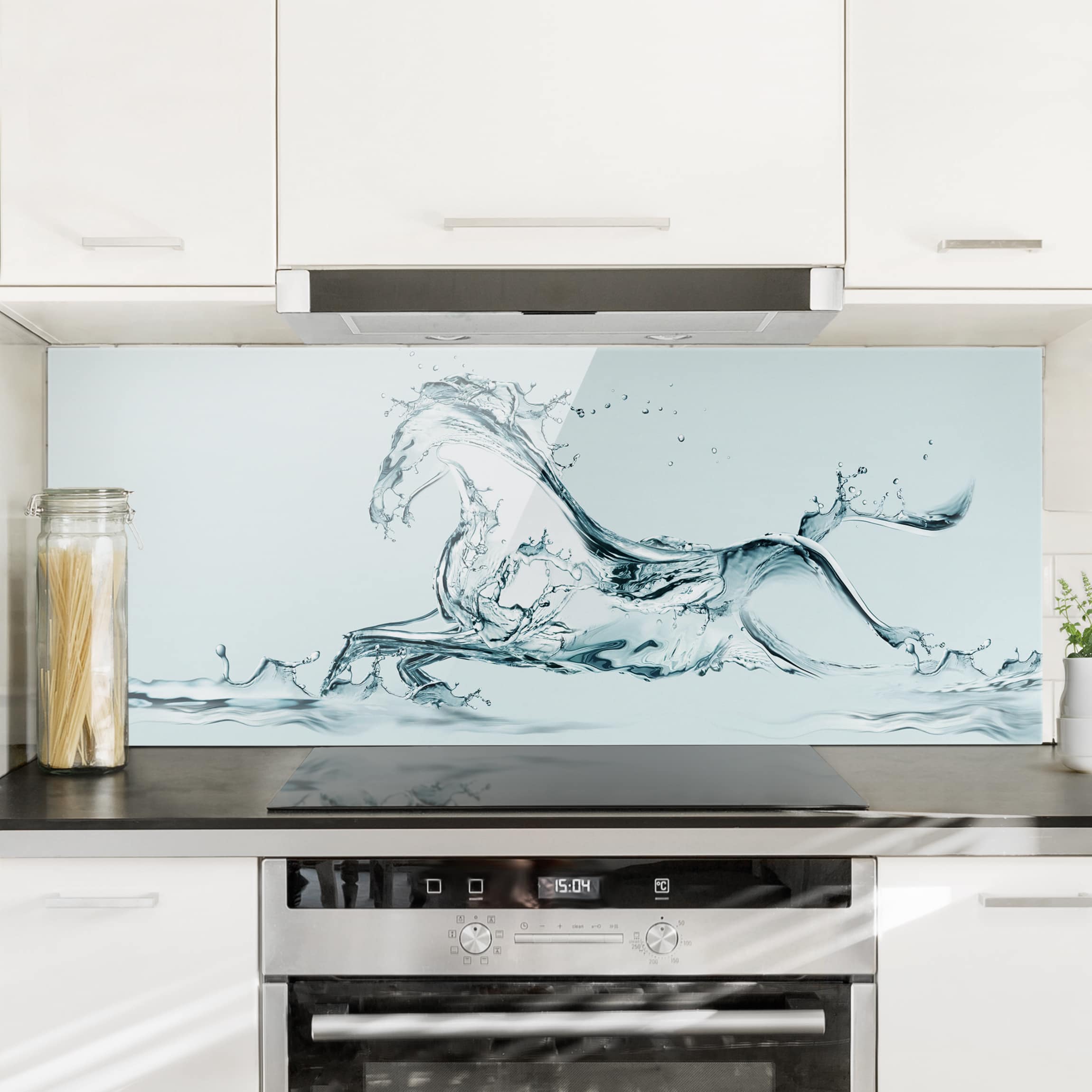 Glas Spritzschutz Gläsernes Ross