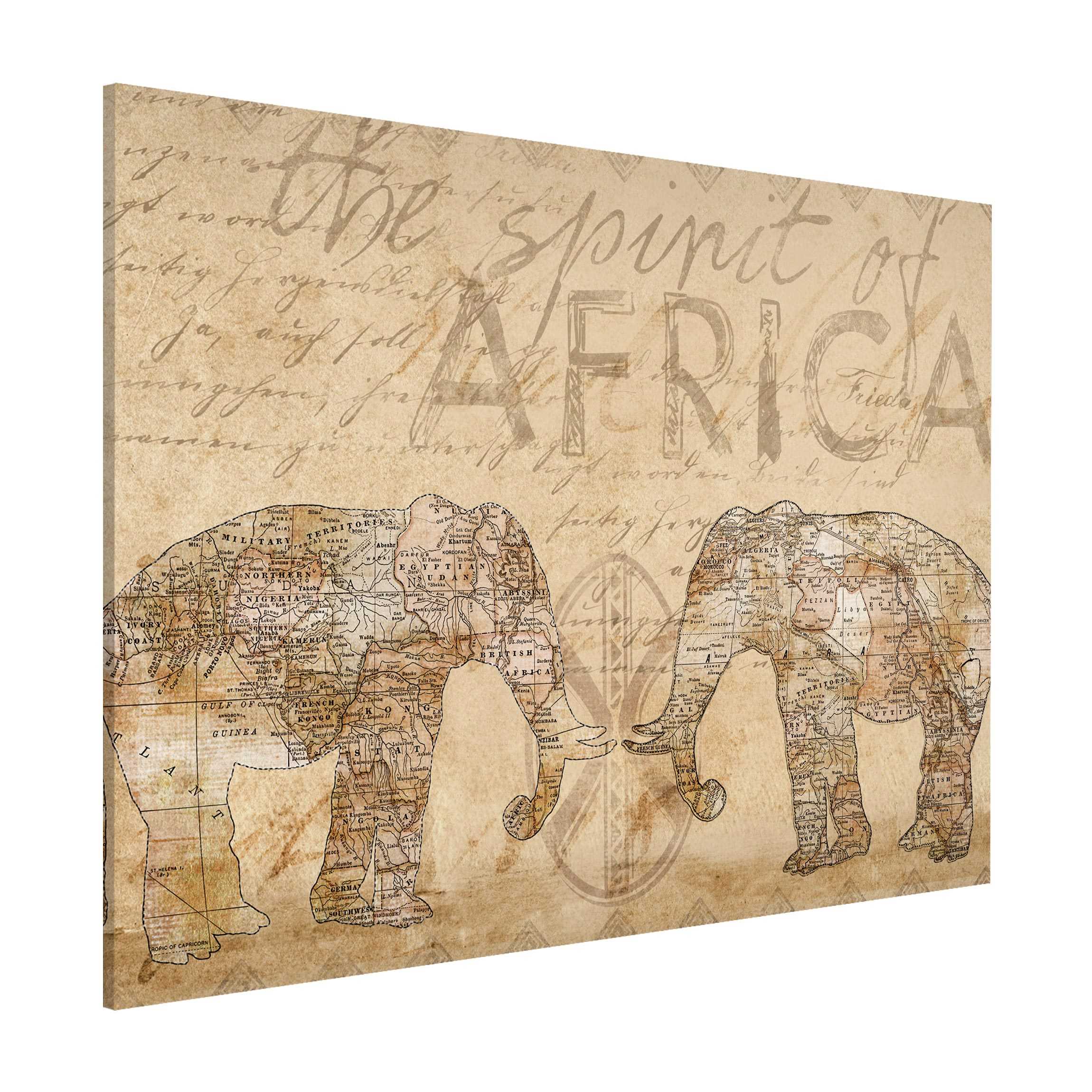Magnettafel Vintage Collage - Spirit of Africa