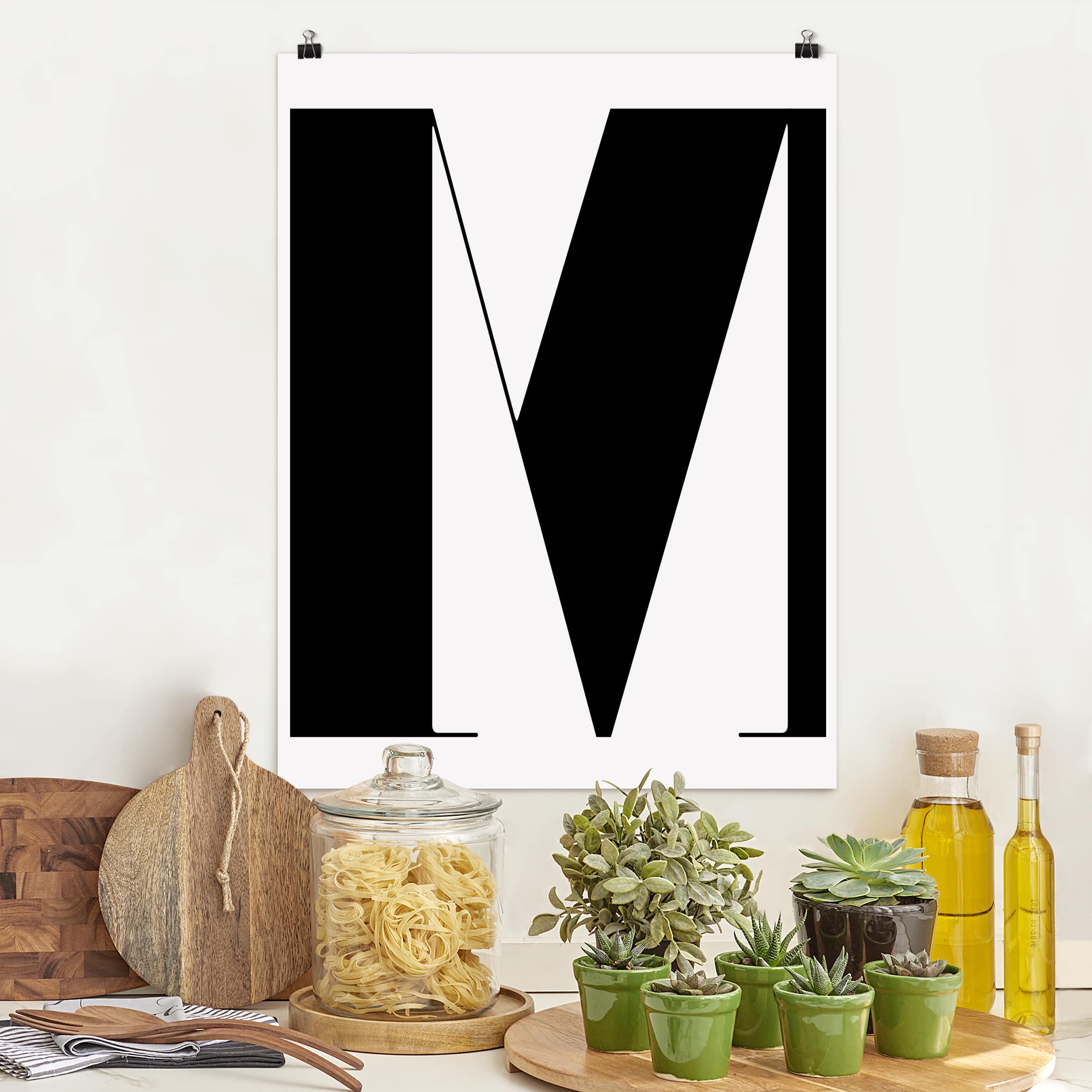 Poster - Hochformat Antiqua Letter M