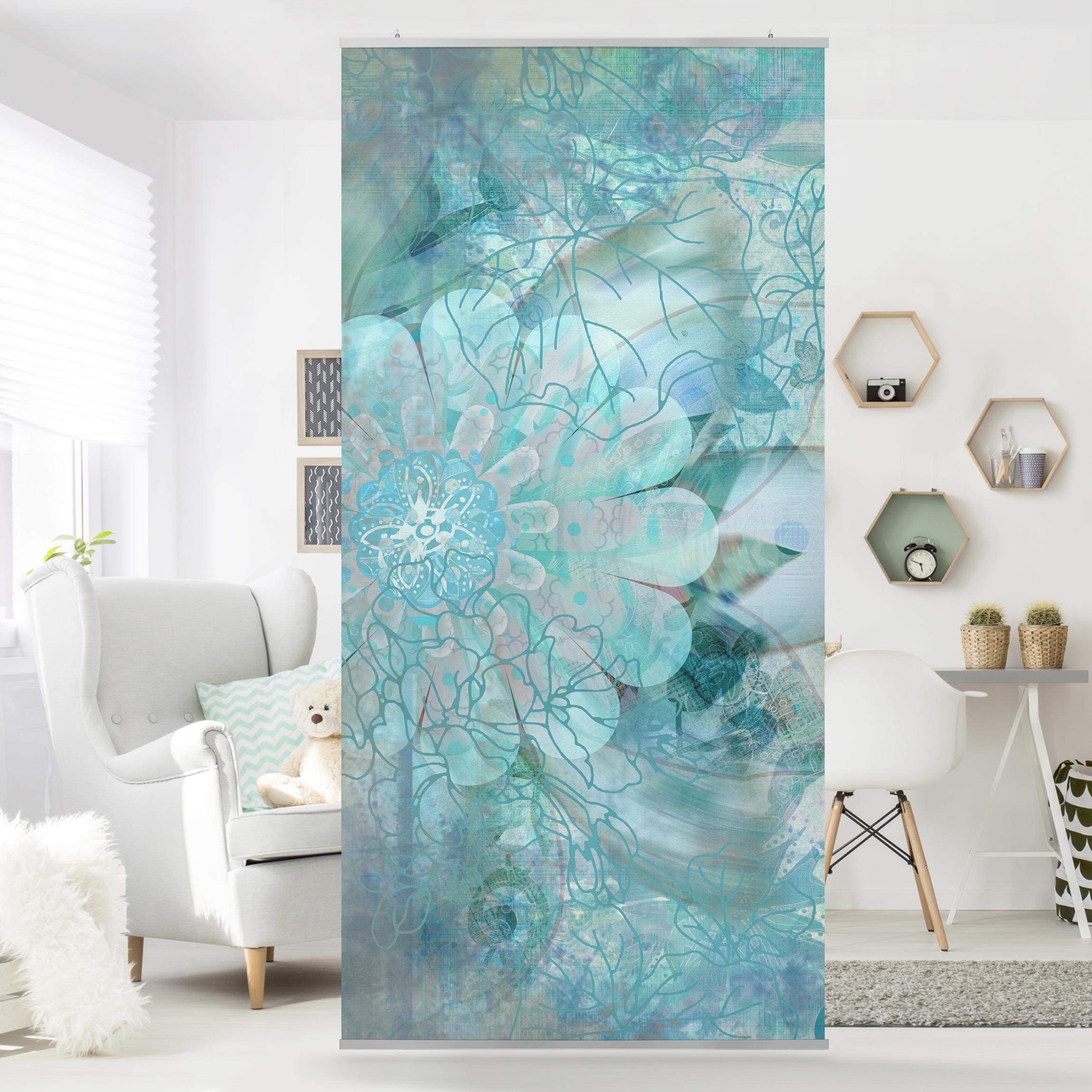 Raumteiler Winterblumen