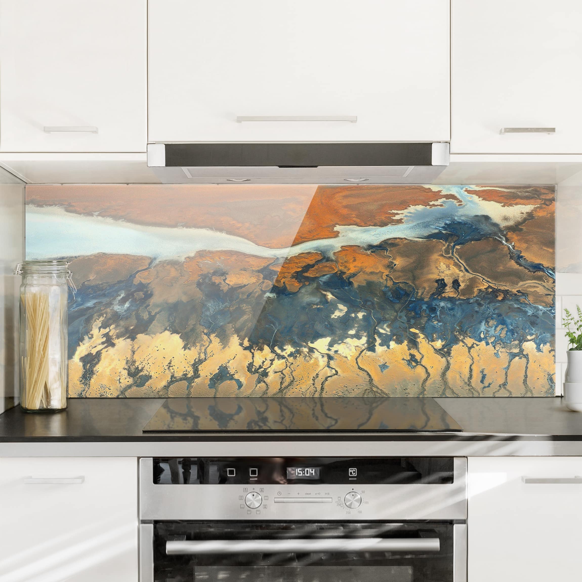 Glas Spritzschutz - Panorama Kalifornien aus der Luft