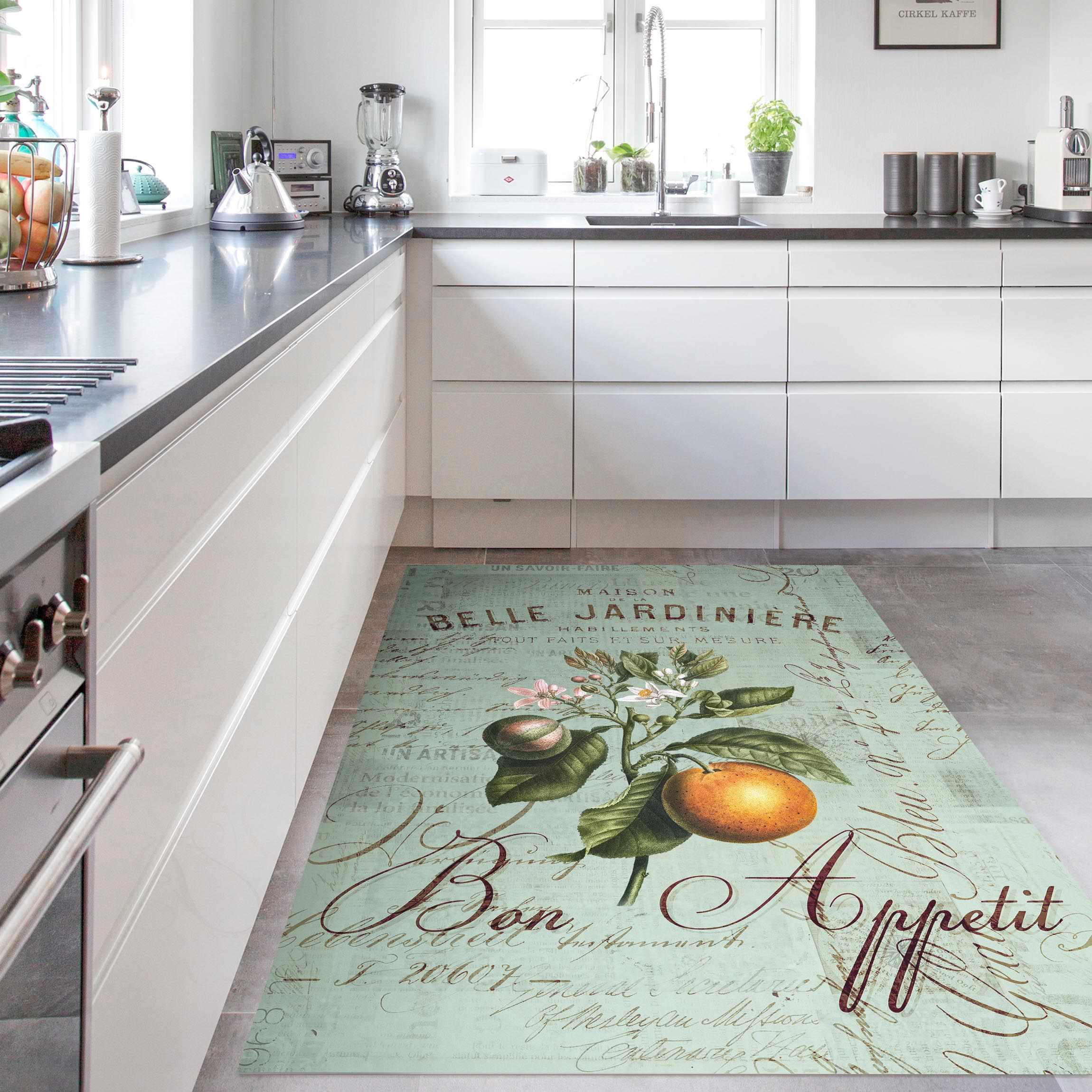 Vinylteppich Shabby Chic Collage - Orange