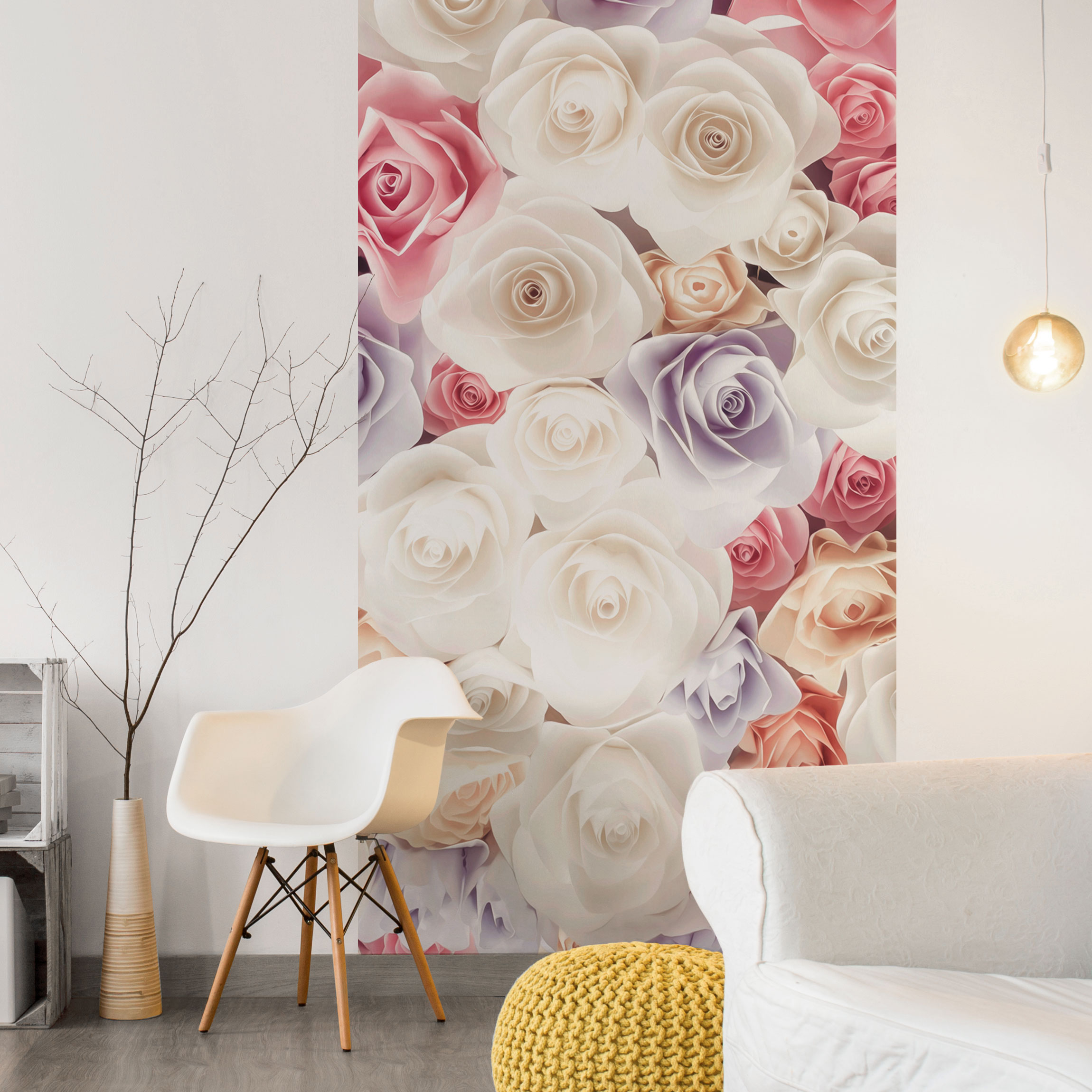 Klebefolie Pastell Paper Art Rosen