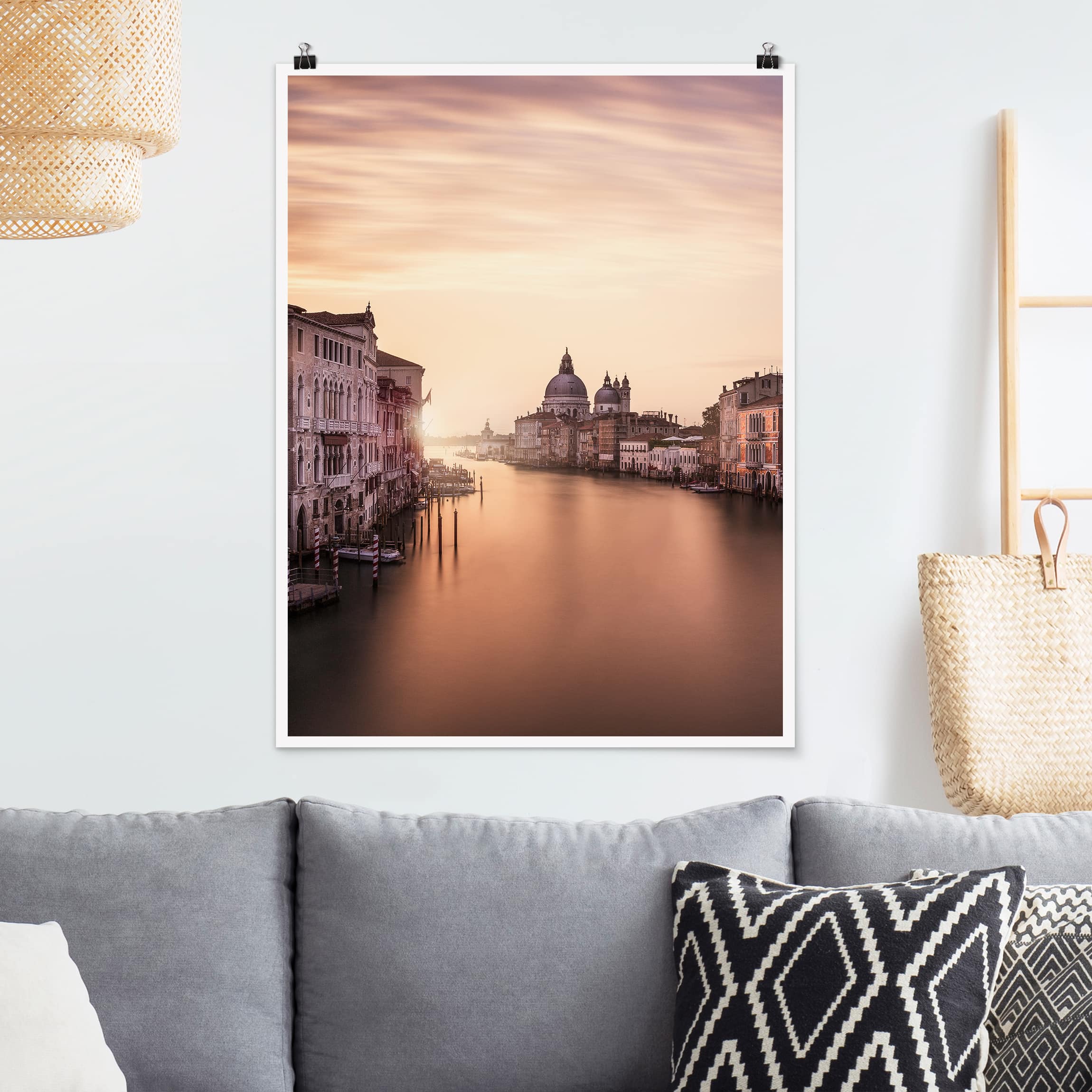 Poster - Hochformat Abendstimmung in Venedig