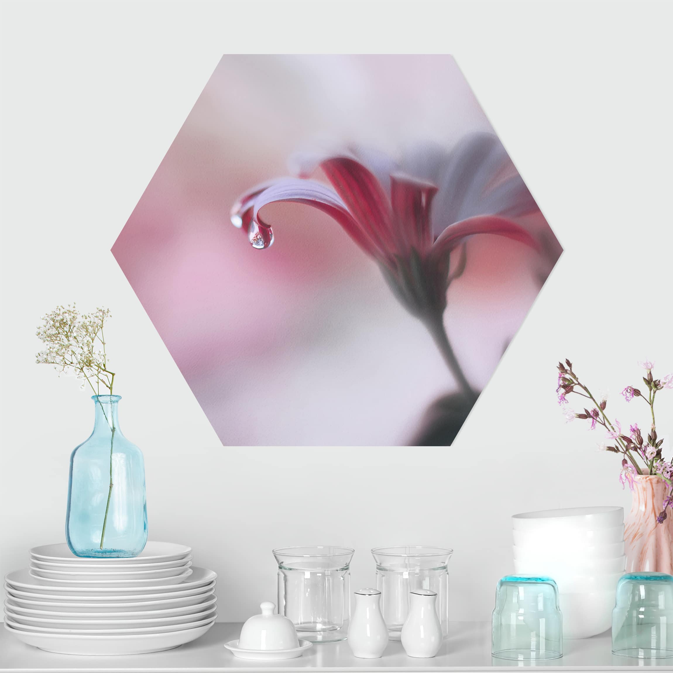 Hexagon-Alu-Dibond Bild Invisible Touch