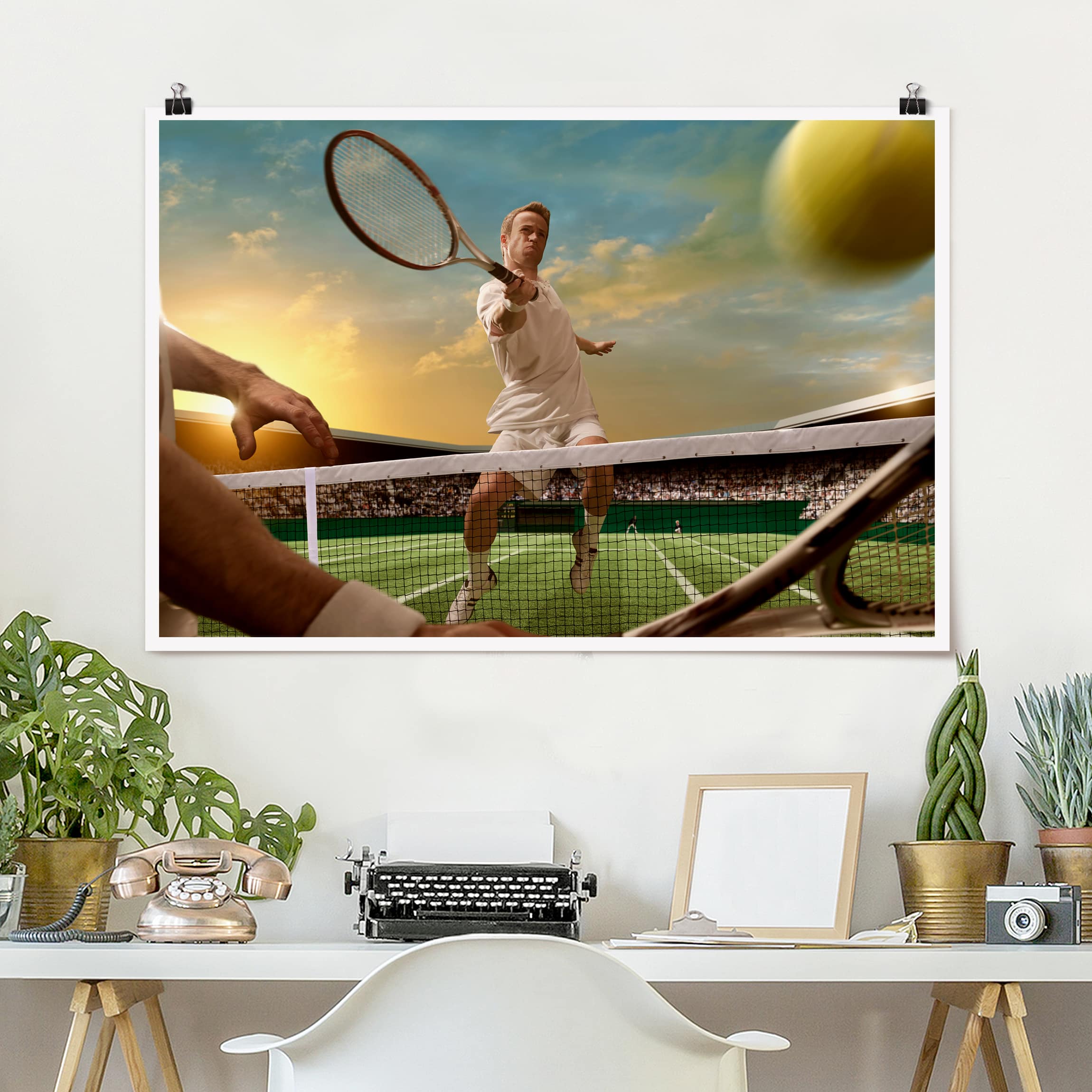 Poster - Querformat Tennis Player