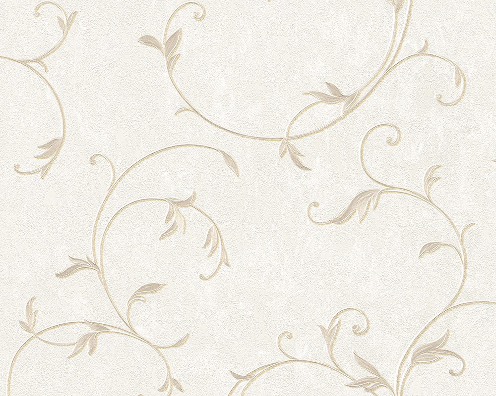 Metallic-Tapete A.S. Création Romantica 3 in Beige Creme Metallic - 304182