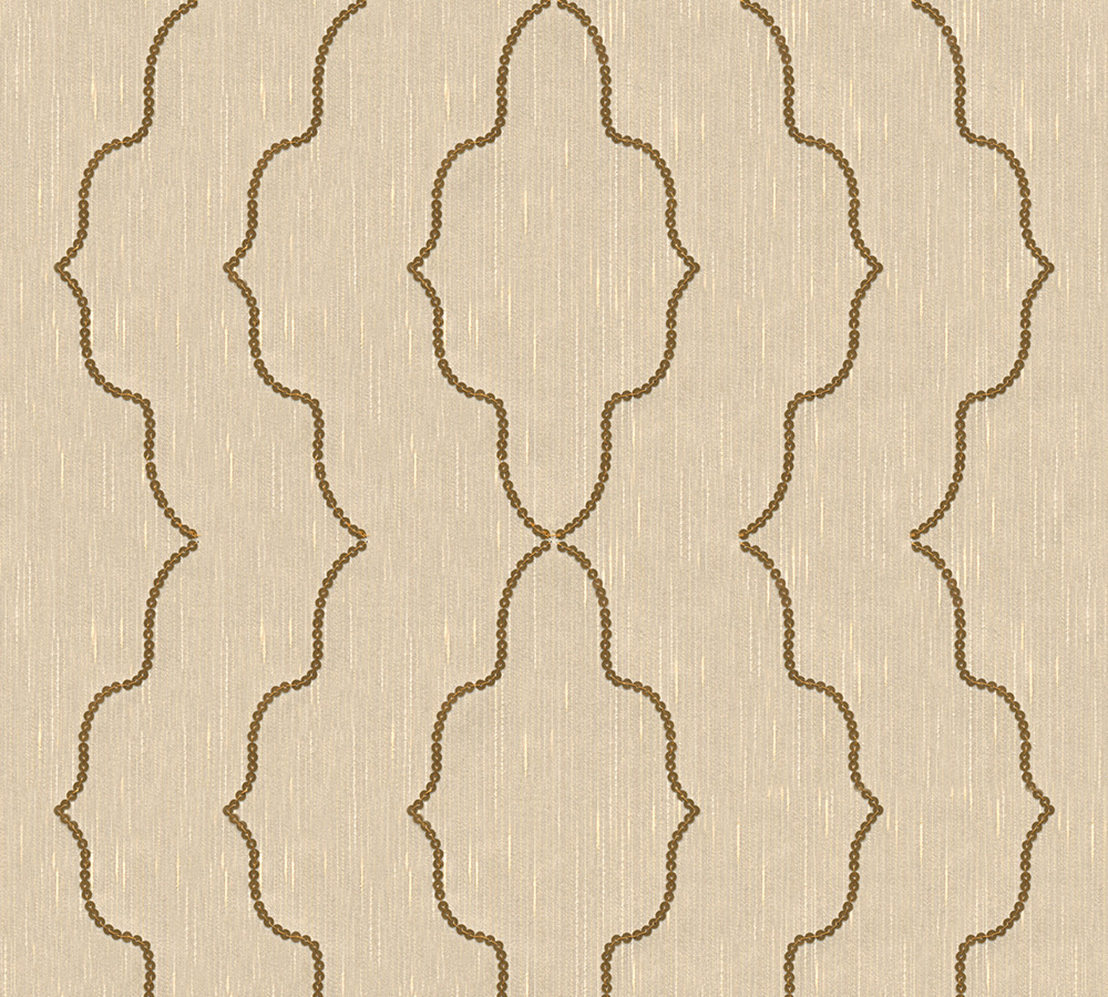 Metallic Mustertapete Architects Paper Wall Fashion in Creme Metallic - 306151
