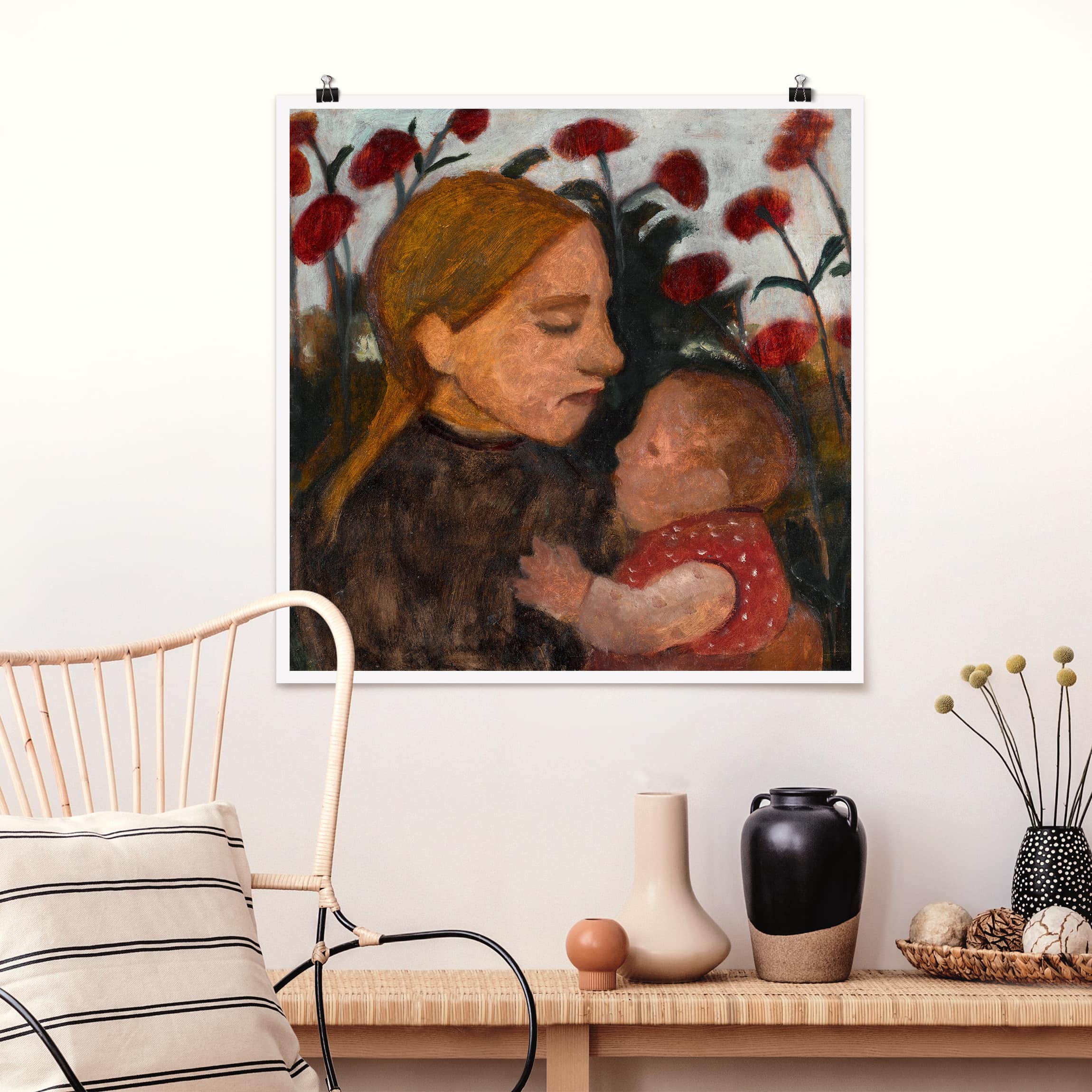 Poster Paula Modersohn-Becker - Junge Frau mit Kind