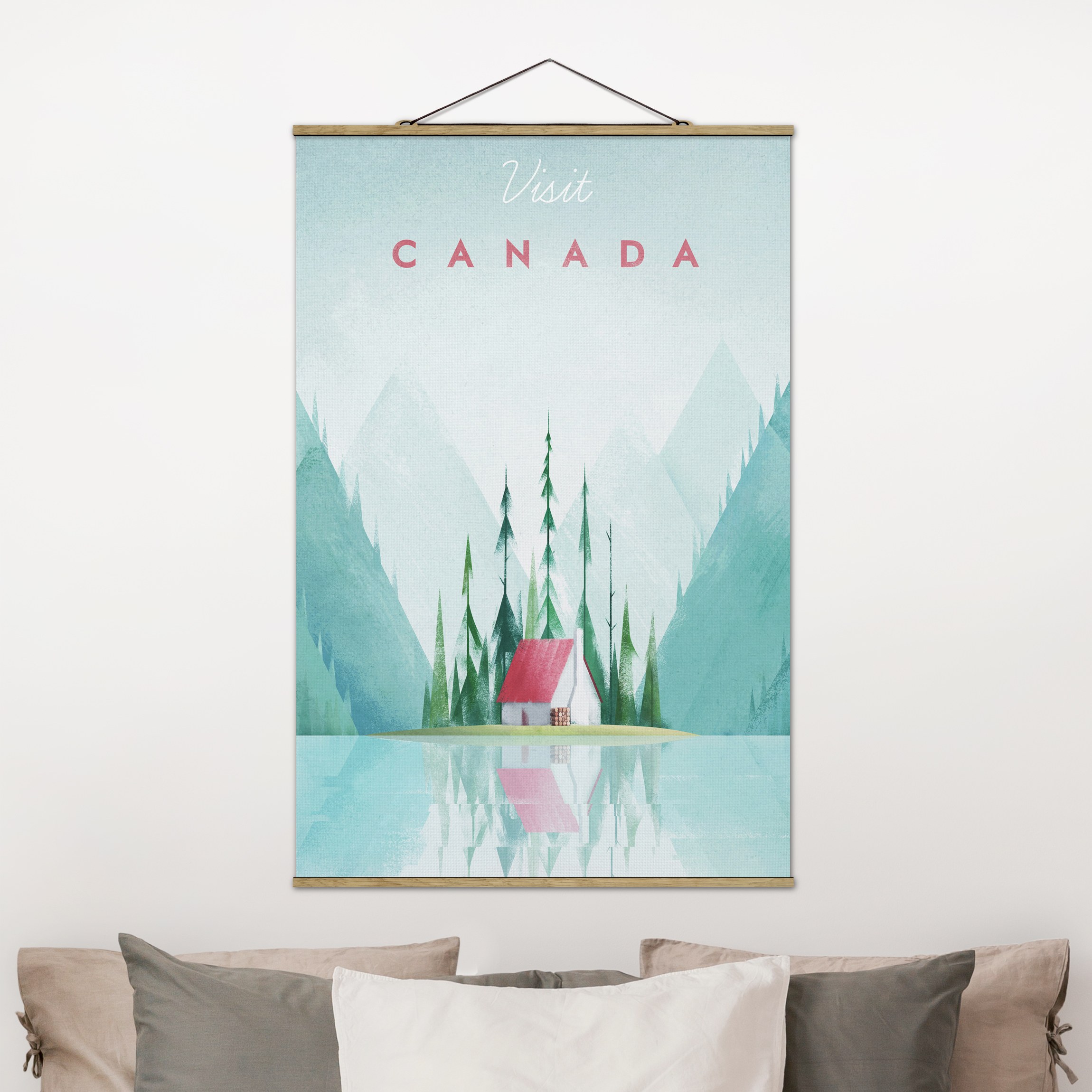 Stoffbild - Hochformat Reiseposter - Canada