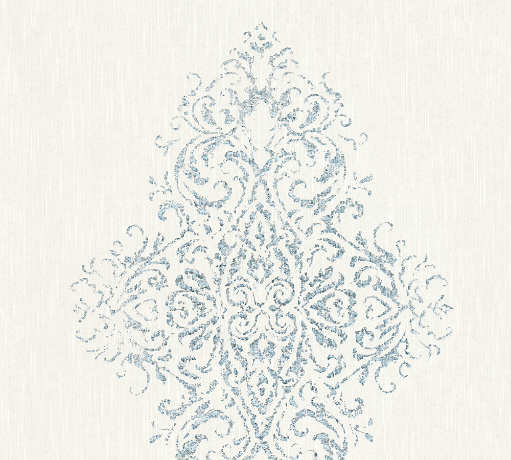 Metallic-Tapete Architects Paper Luxury wallpaper in Weiß Blau Metallic - 319451