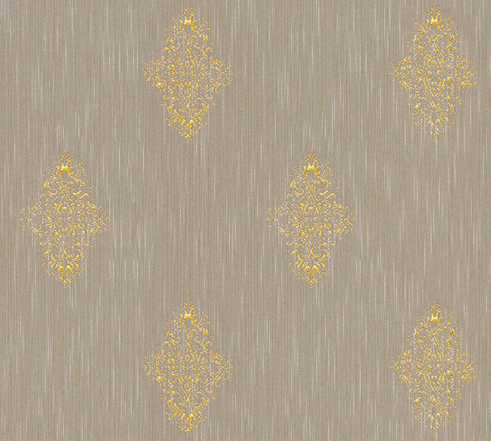 Metallic-Tapete Architects Paper Luxury wallpaper in Beige Metallic - 319463