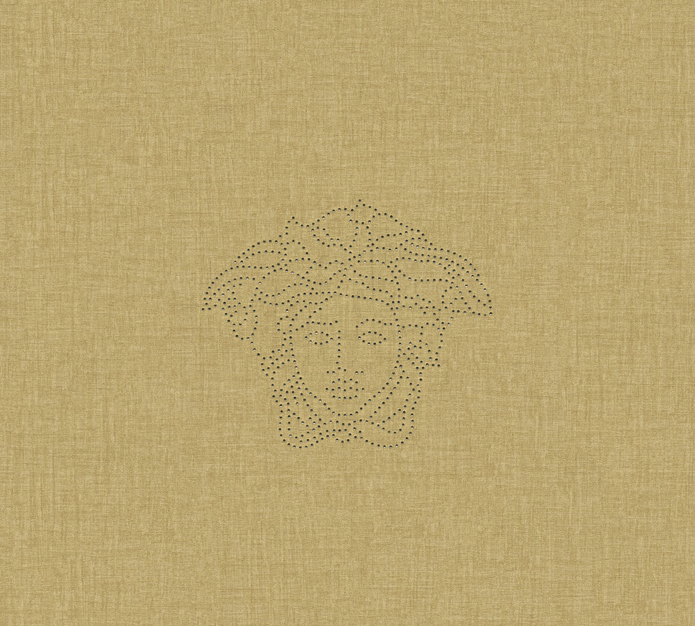 Metallic-Tapete Versace wallpaper Versace 3 Medusa in Creme Metallic - 329503