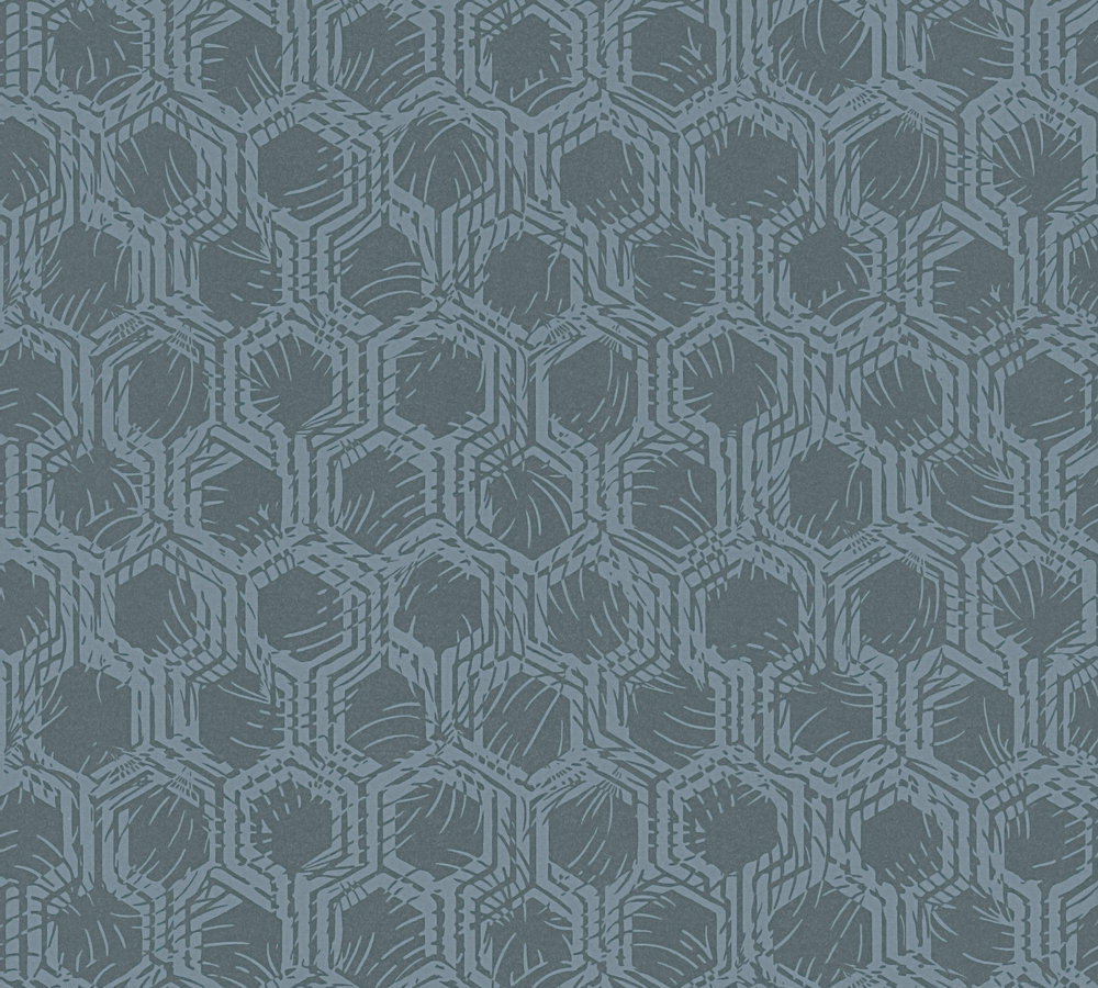 Metallic-Tapete Architects Paper Alpha in Blau Metallic - 333274