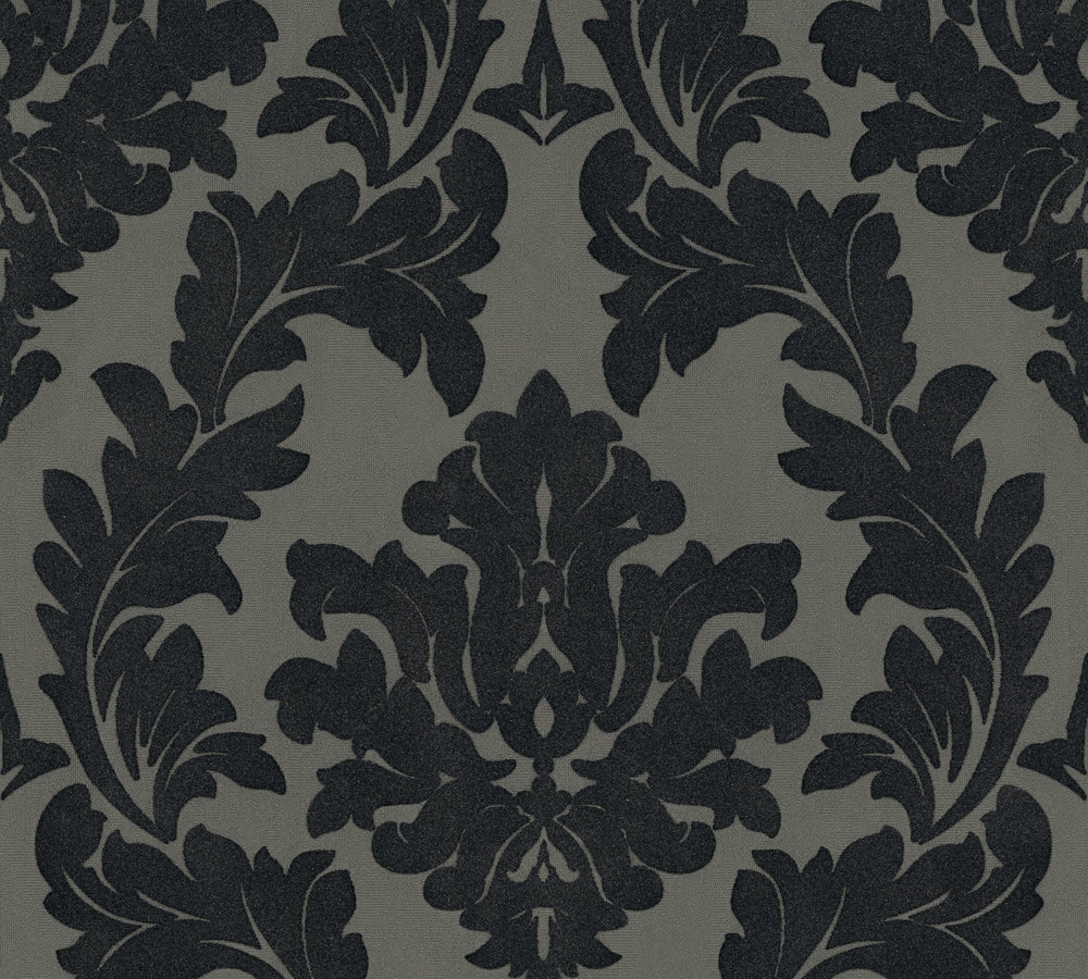 Metallic-Tapete Architects Paper Castello in Grau Schwarz Metallic - 335805
