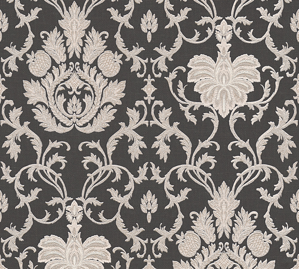 Metallic-Tapete A.S. Création Belle Epoque in Beige Metallic Schwarz - 339058