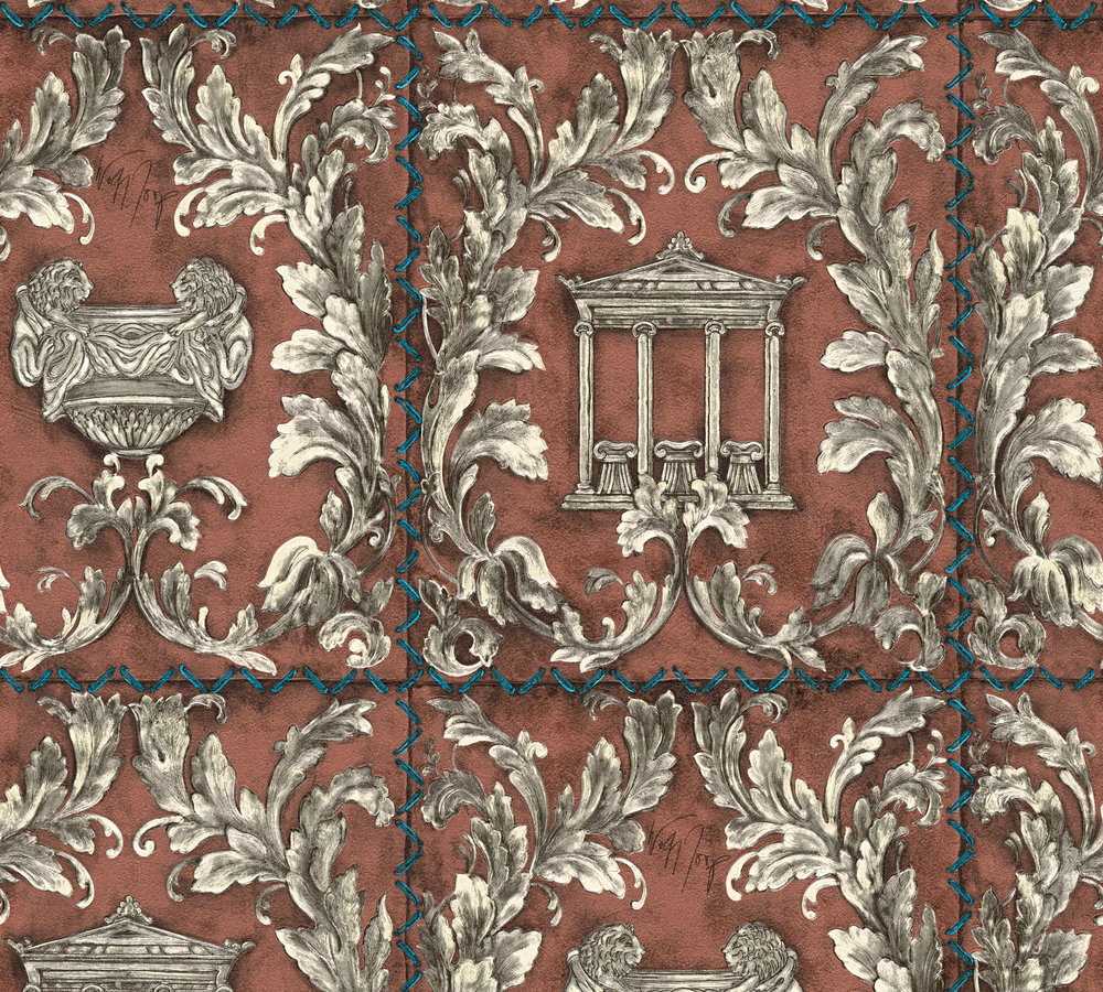 Metallic-Tapete Architects Paper Kind of White by Wolfgang Joop in Braun Metallic - 340865