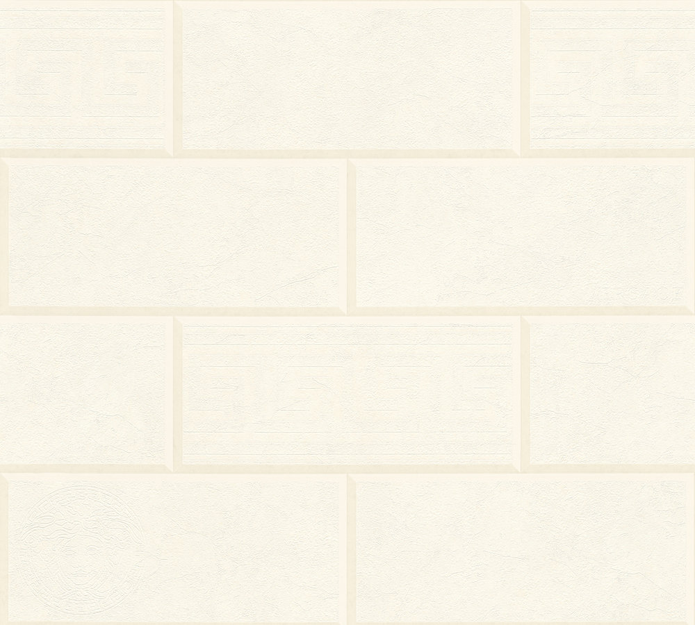 Mustertapete Versace wallpaper Versace 3 Via Gesù in Creme Weiß - 343222