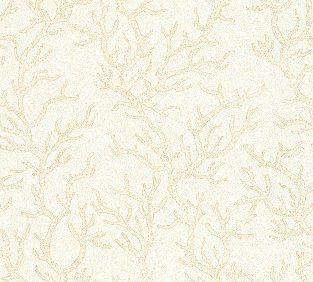 Metallic Mustertapete Versace wallpaper Versace 3 Les Etoiles de la Mer in Beige Creme Metallic - 344971