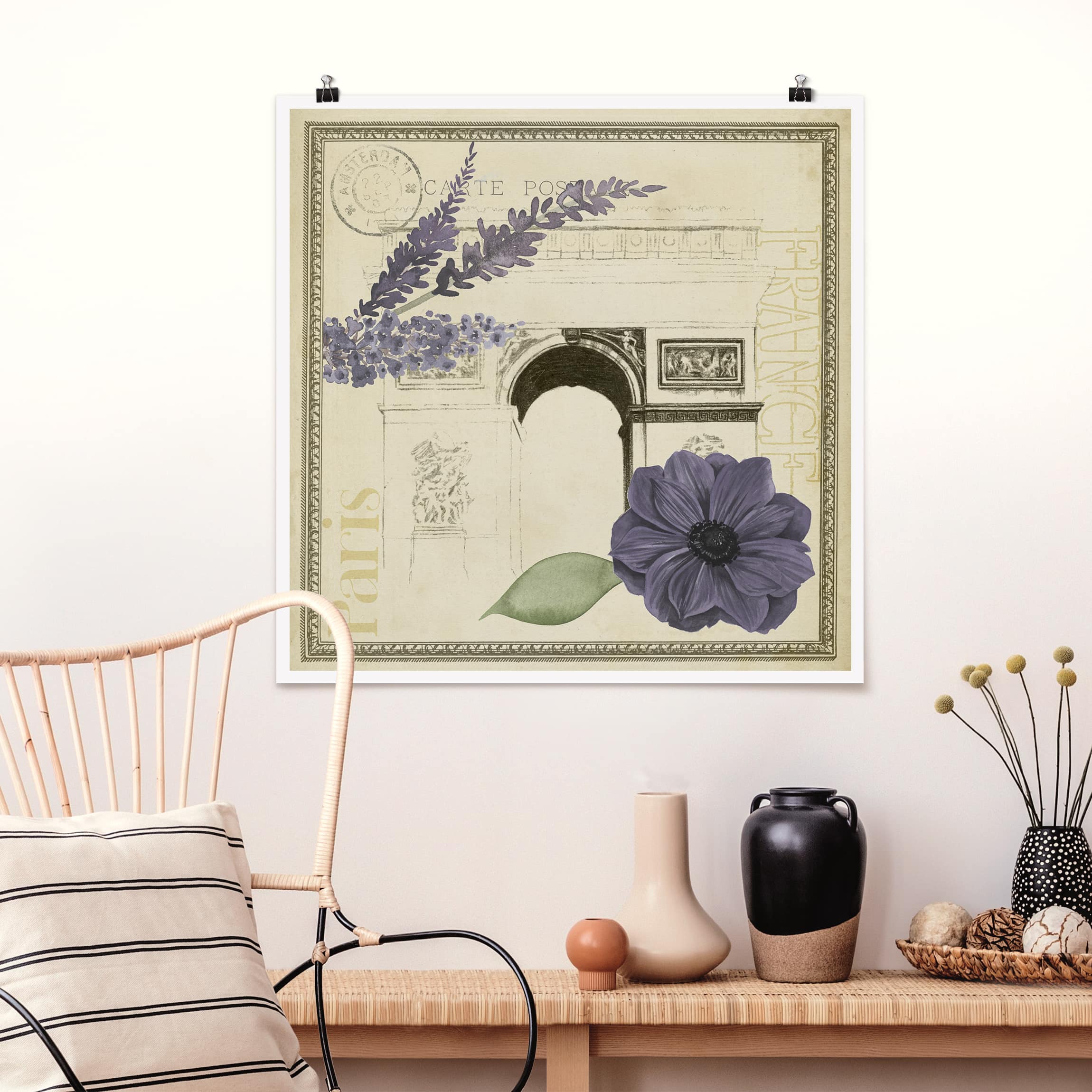 Poster Paris Collage Arc de Triomphe