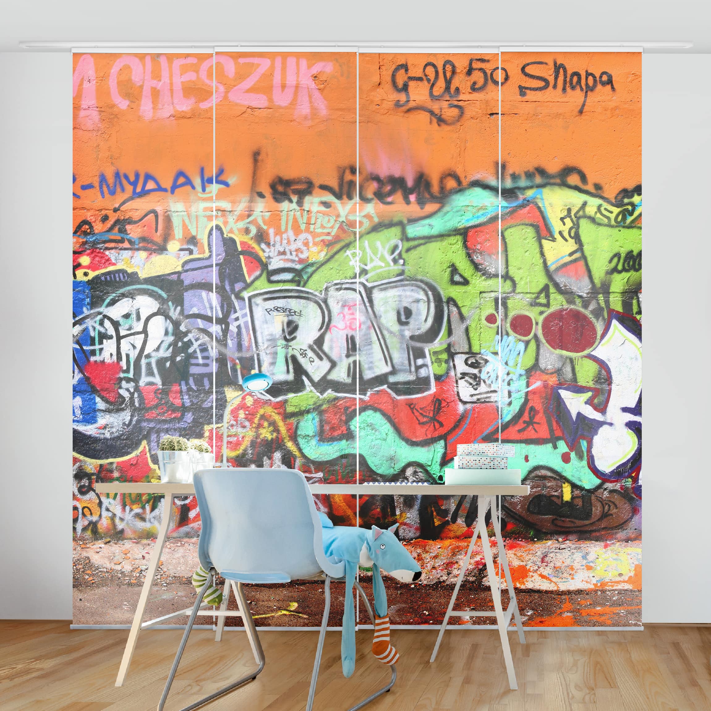 Schiebegardine Graffiti