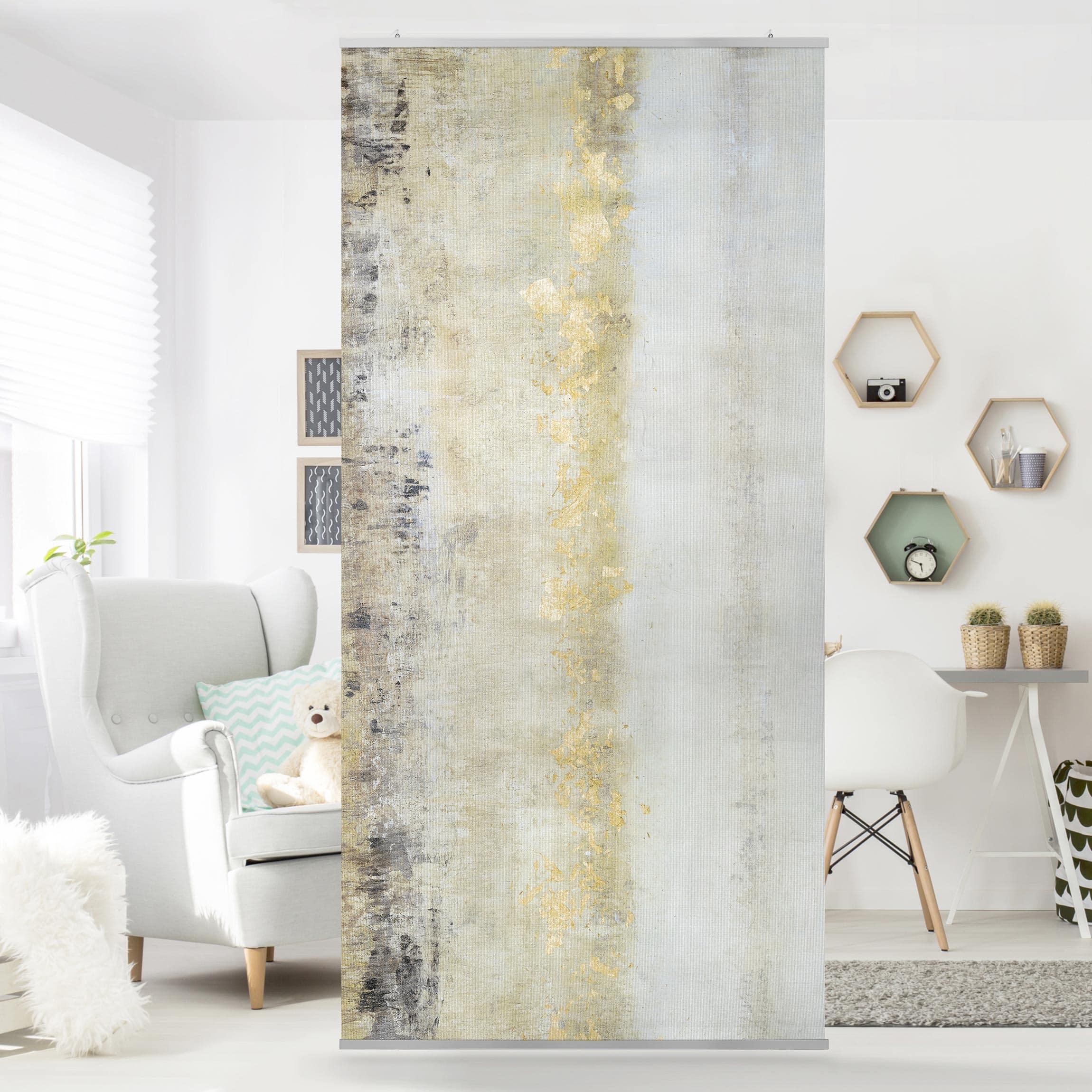 Raumteiler Goldene Farbfelder I