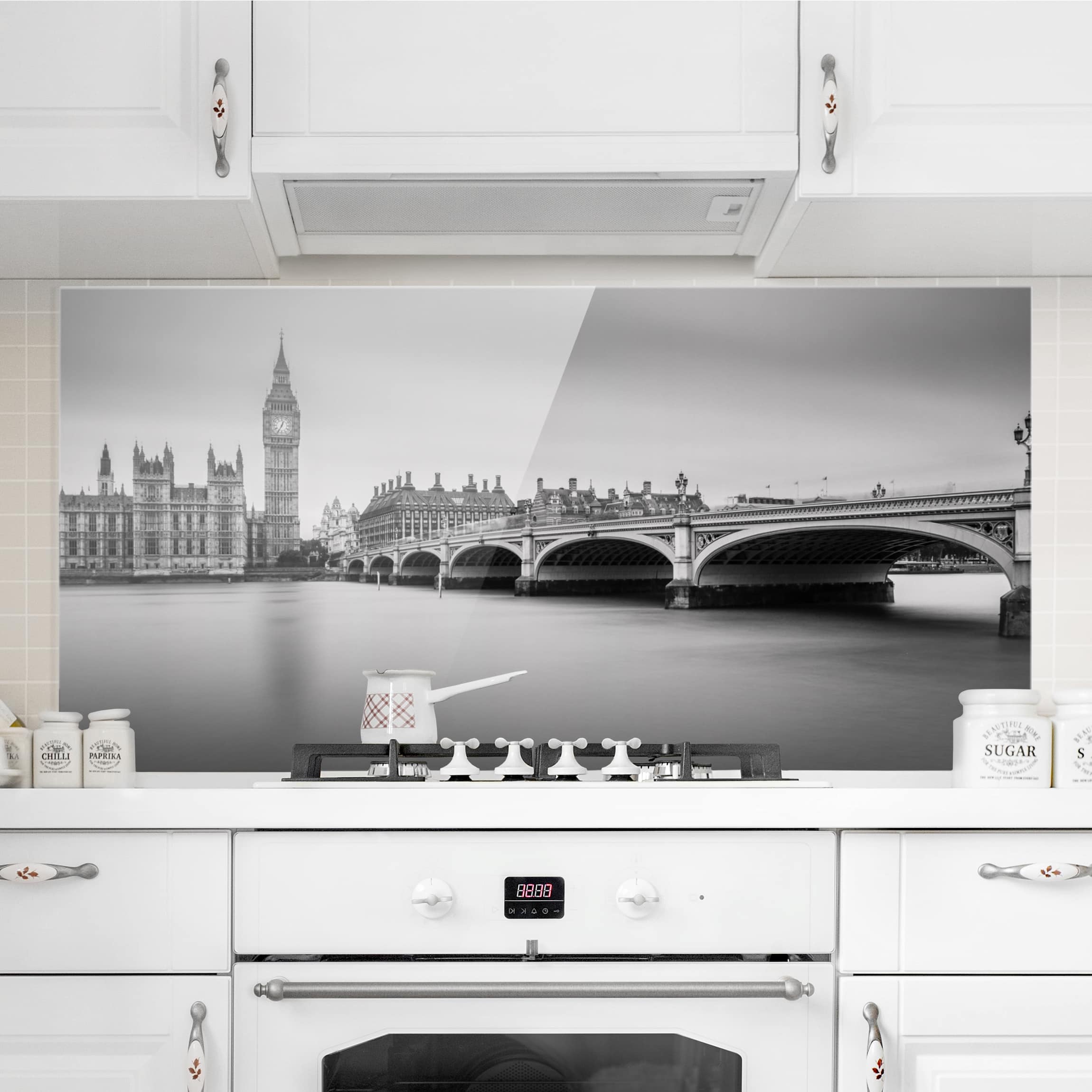 Glas Spritzschutz Westminster Brücke und Big Ben