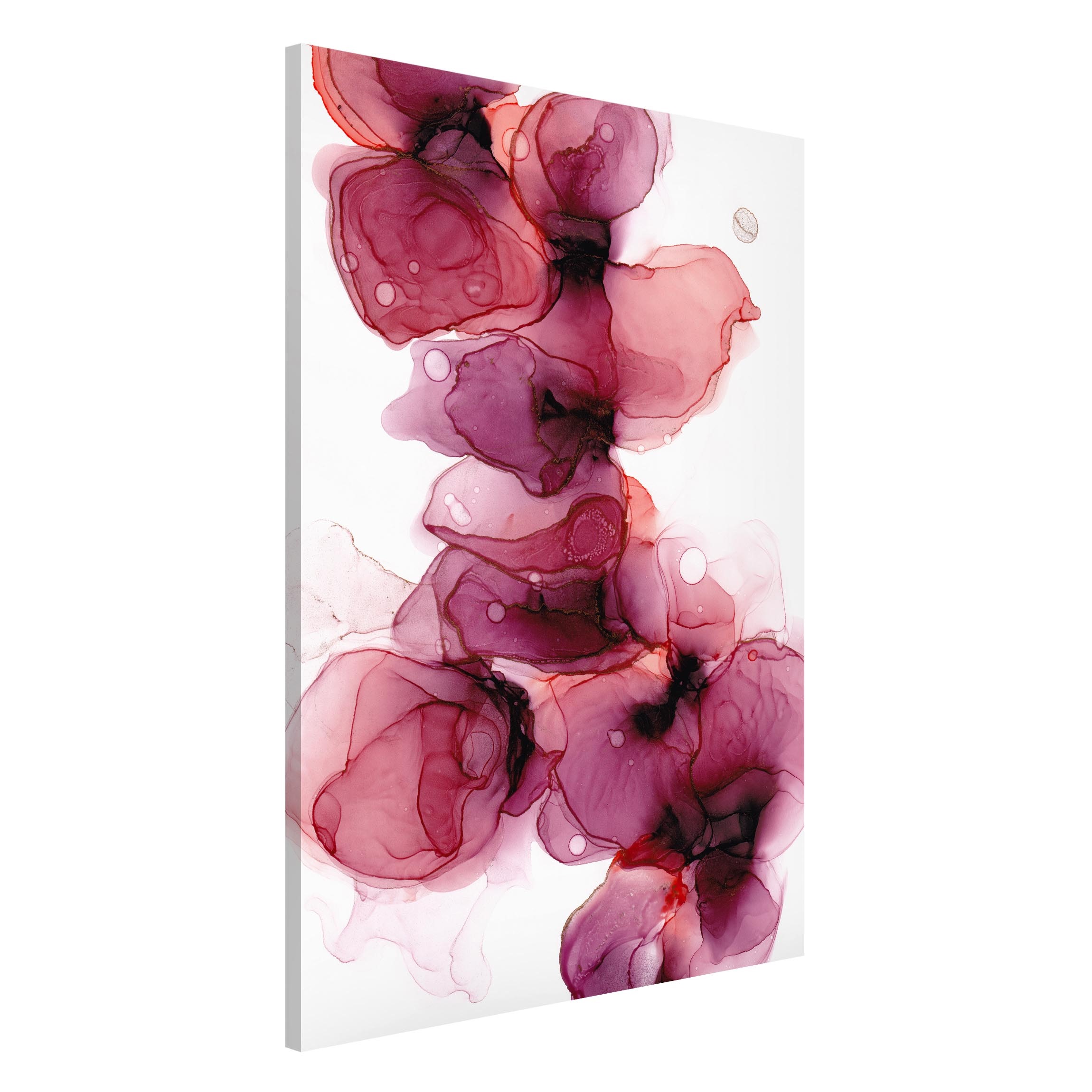 Magnettafel Wilde Blüten in Violett und Gold