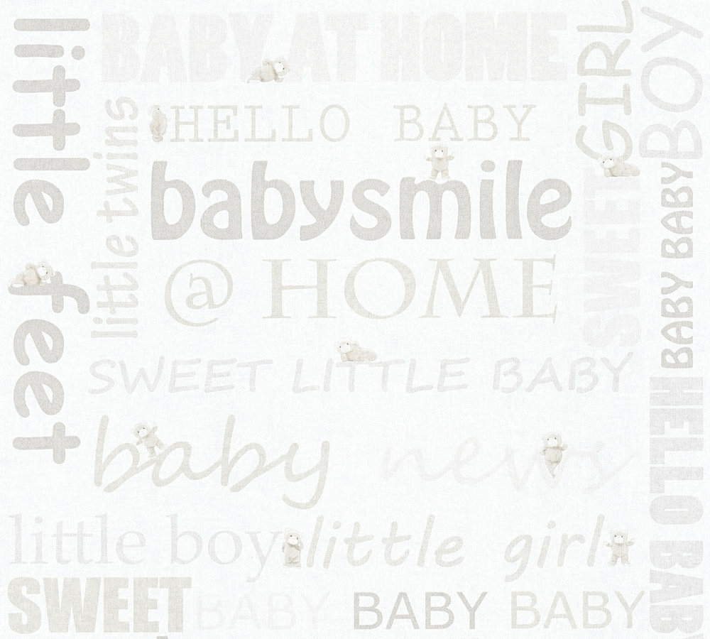 Metallic-Tapete A.S. Création Little Stars in Creme Metallic Weiß - 358471