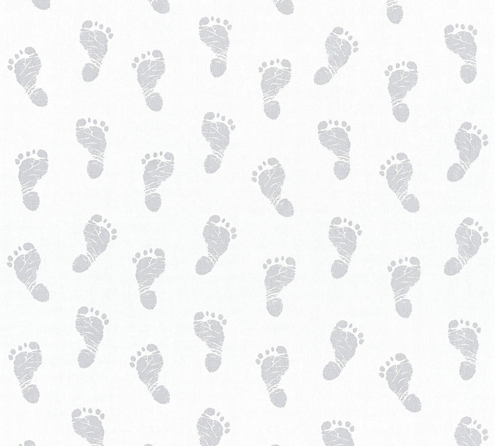 Metallic-Tapete A.S. Création Little Stars in Metallic Weiß - 358631