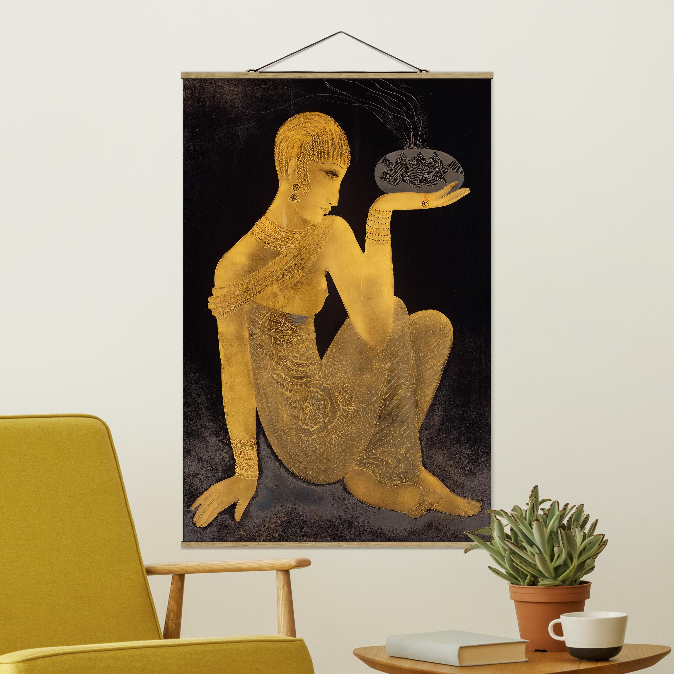 Stoffbild mit Posterleisten Jean Dunand - Parfum