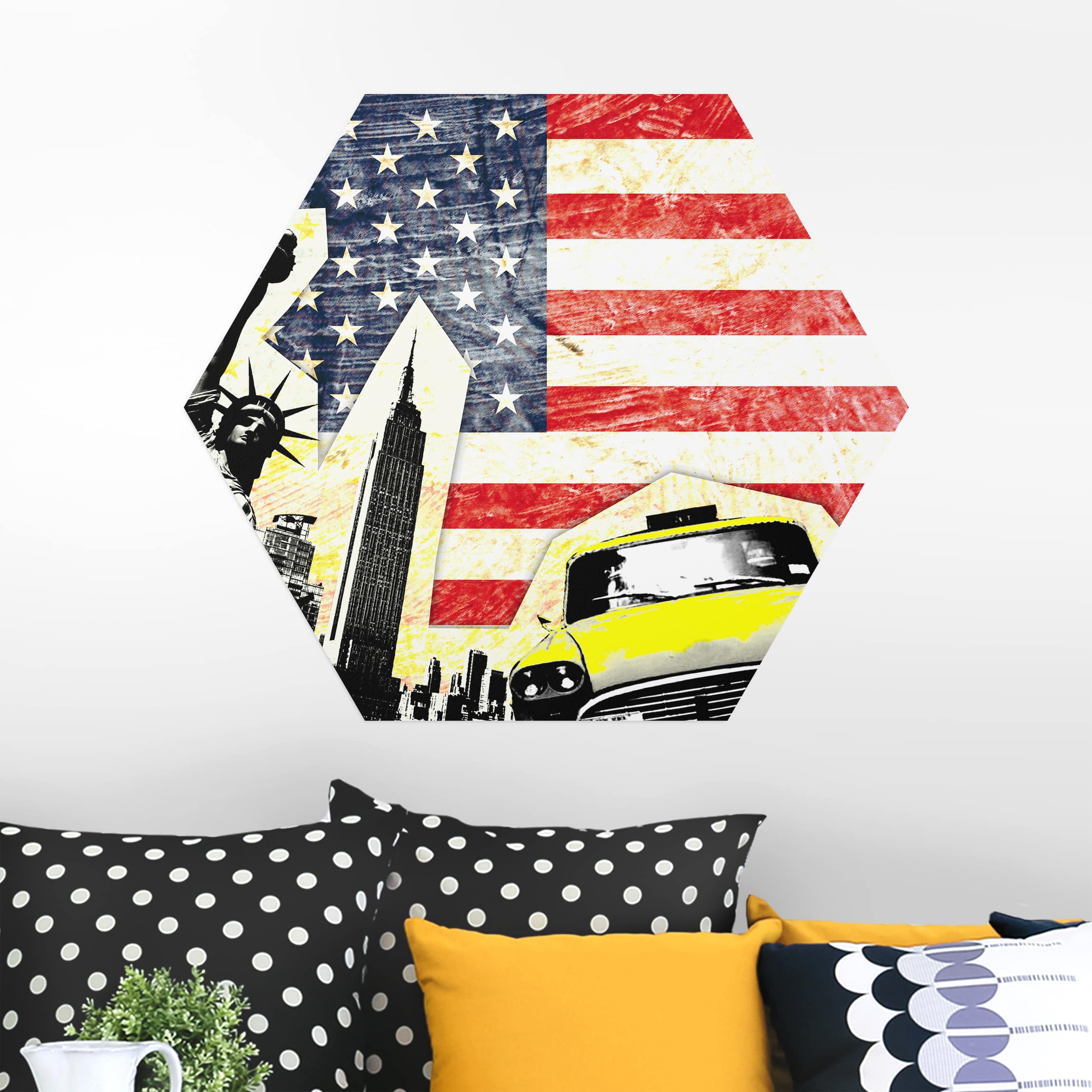 Hexagon-Alu-Dibond Bild This is New York!