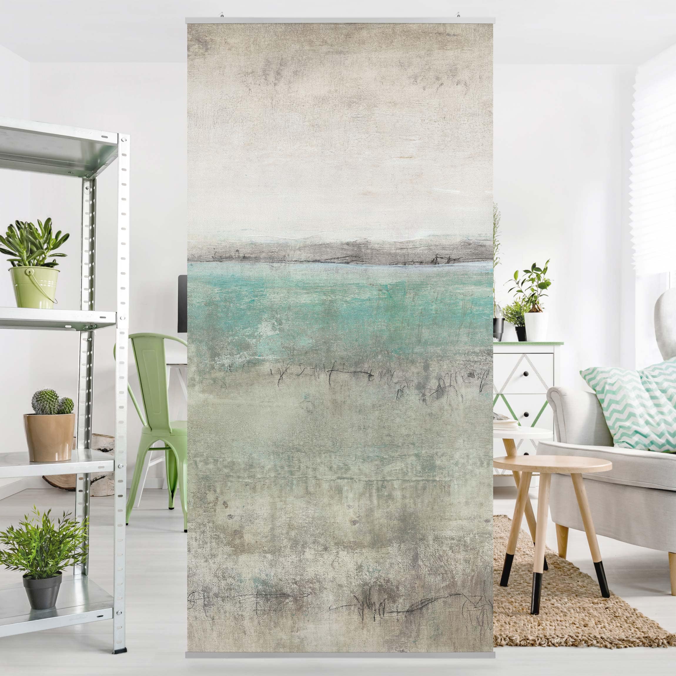 Raumteiler Horizont über Türkis I