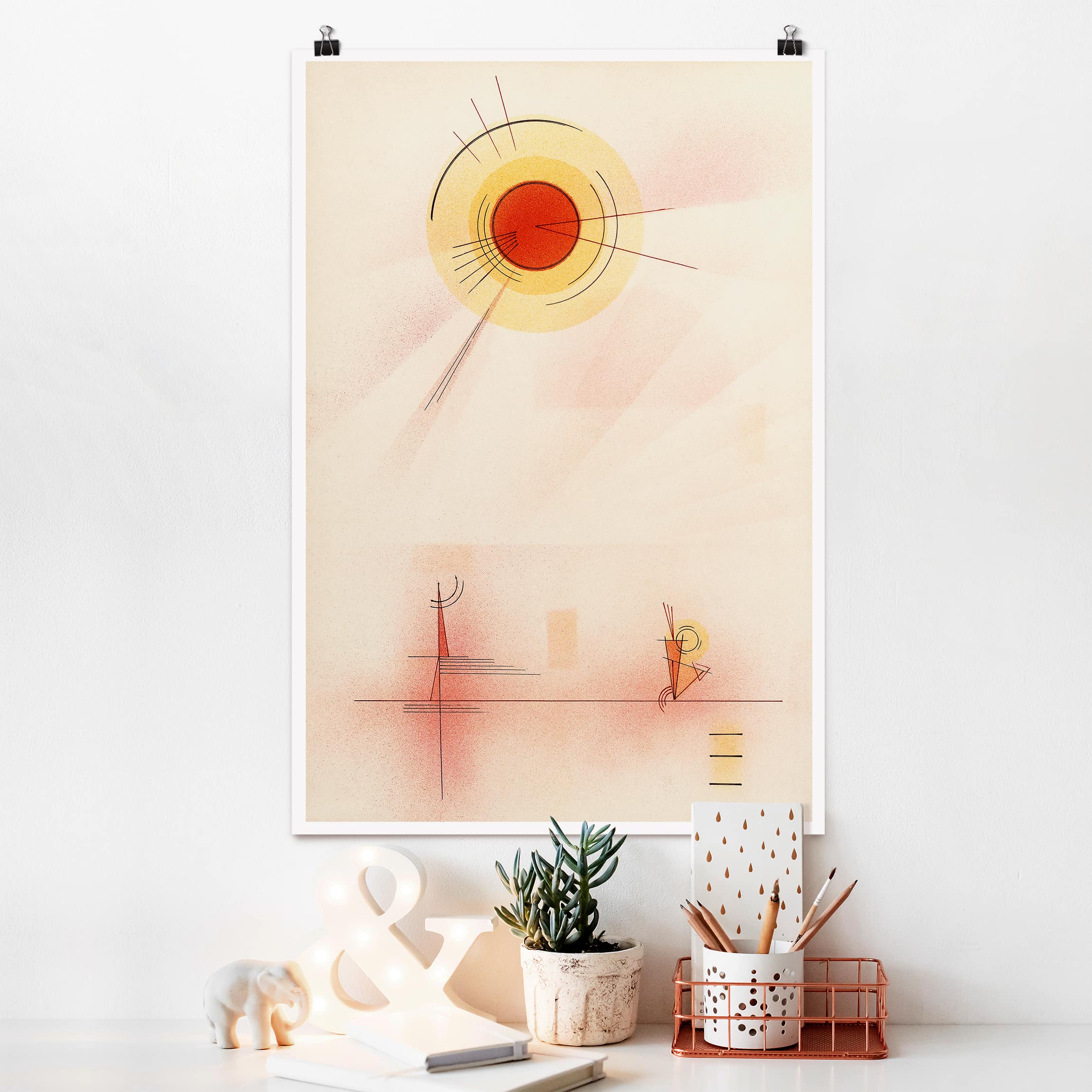 Poster - Hochformat Wassily Kandinsky - Strahlen