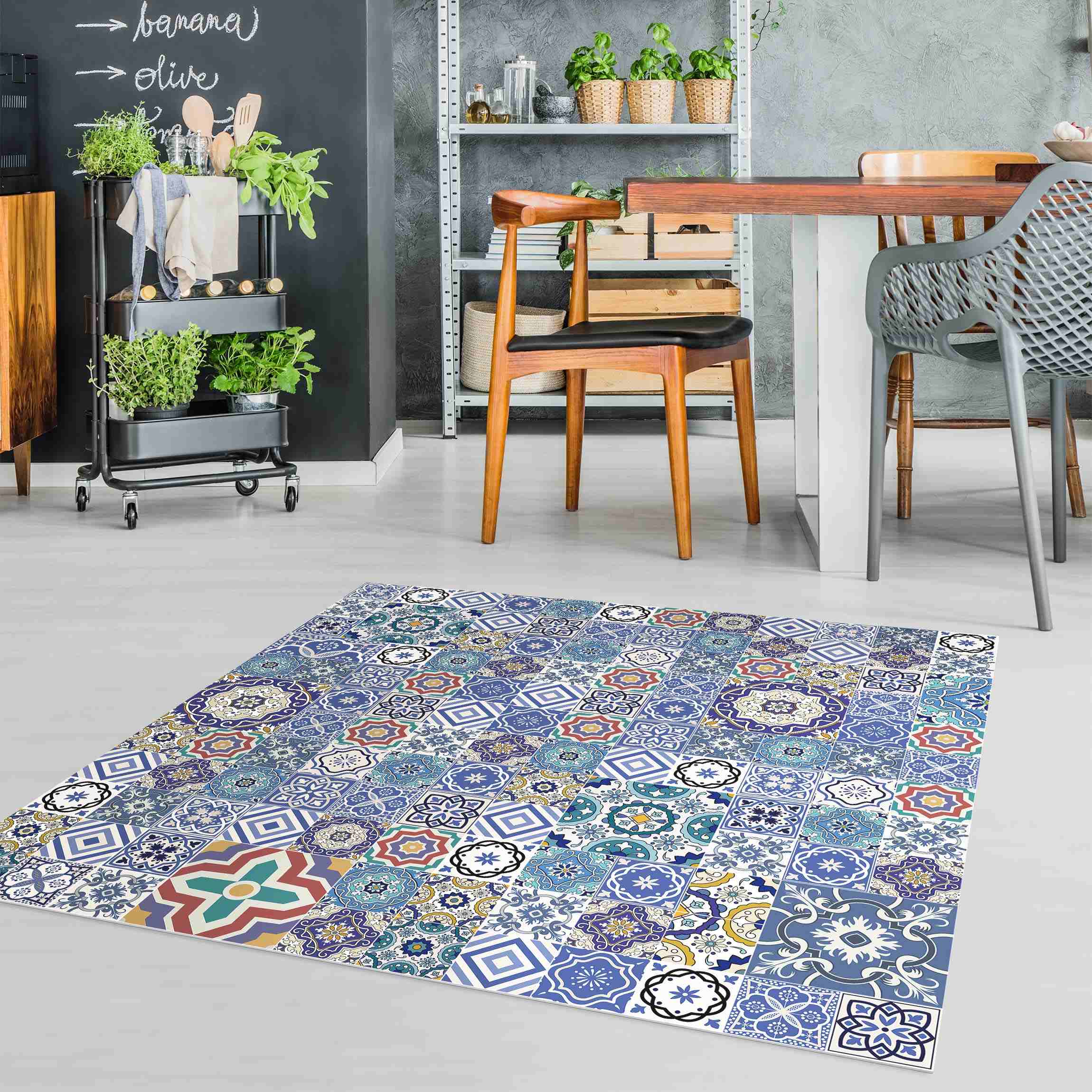 Vinylteppich Fliesenspiegel - Aufwändige Portugiesische Fliesen