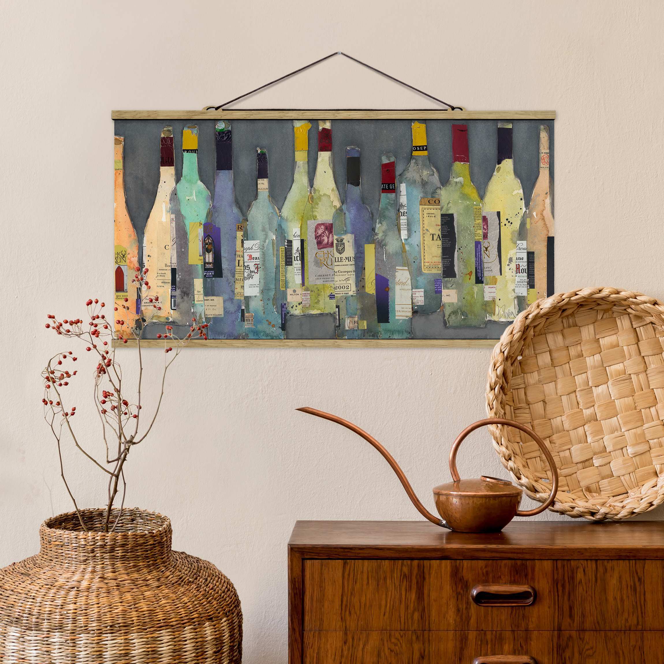 Stoffbild - Querformat Entkorkt - Spirituosen