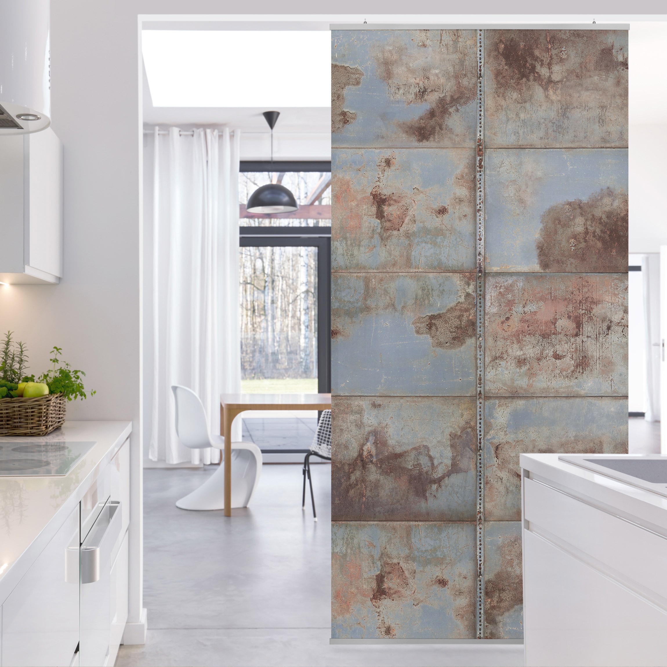 Raumteiler Shabby Industrial Metalloptik